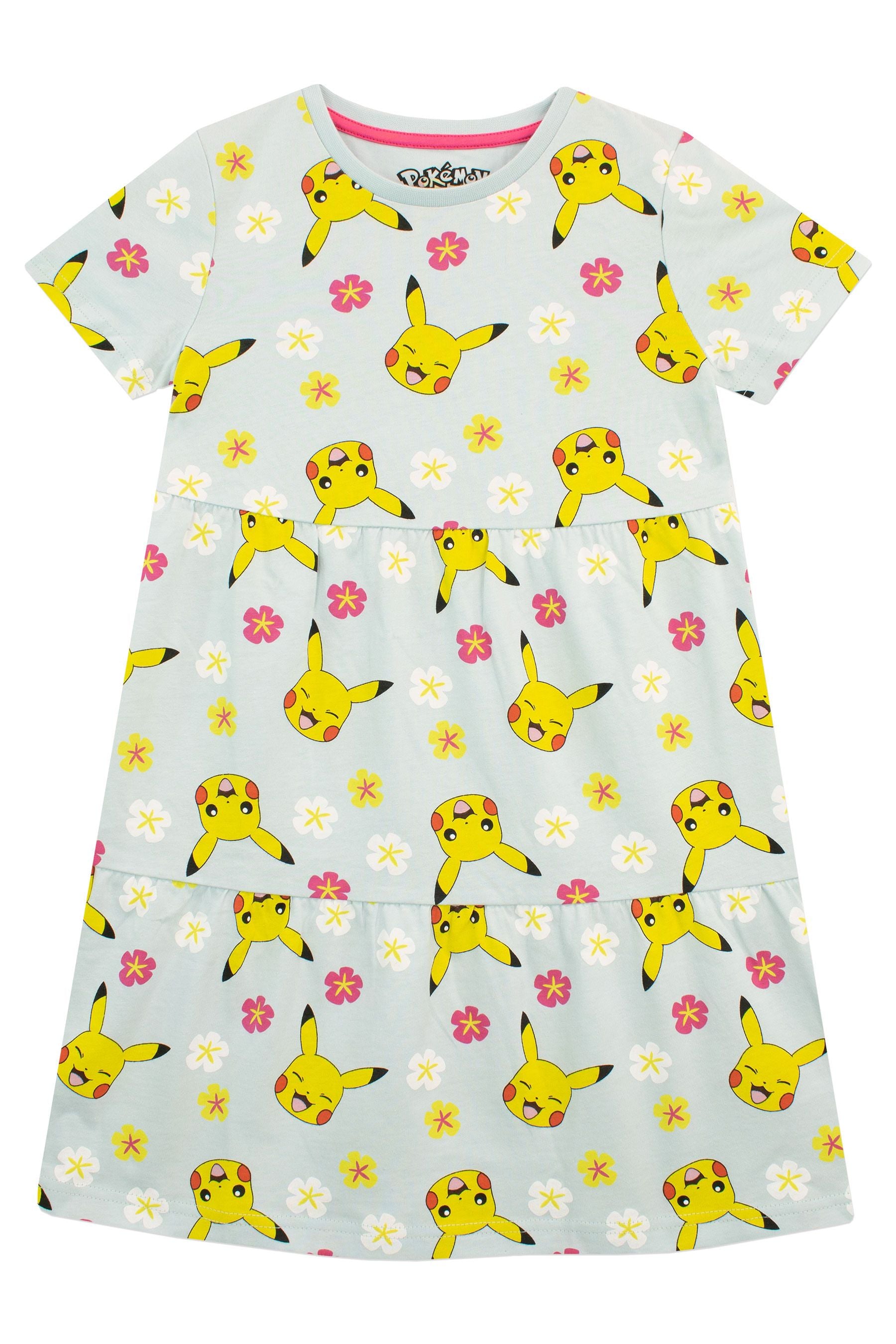 Character Blue Pokemmon Girls Dress