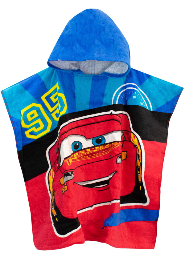 Character Red Disney Cars License Kids Printed Poncho