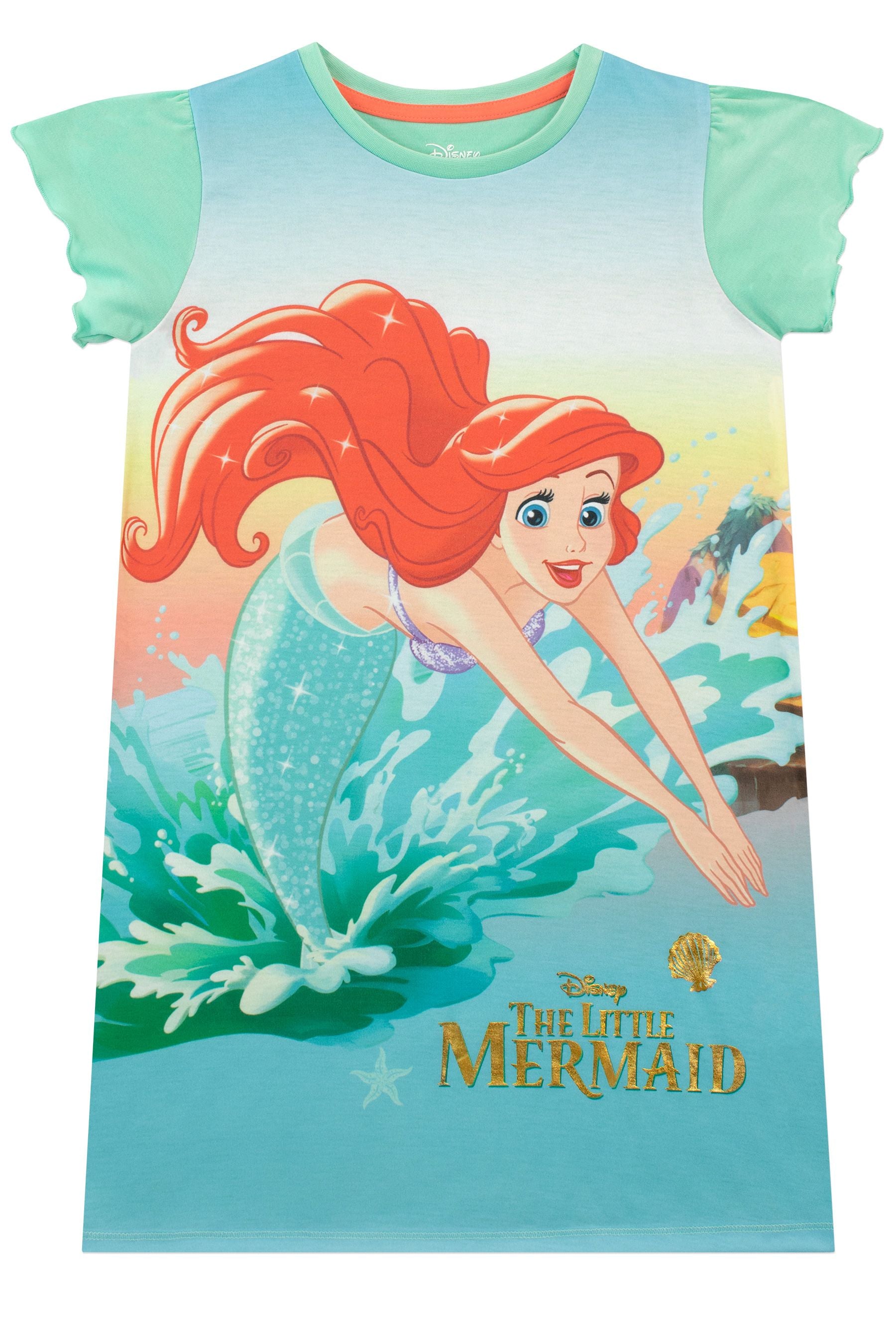 Character Green Ariel Disney Princess Nightdress