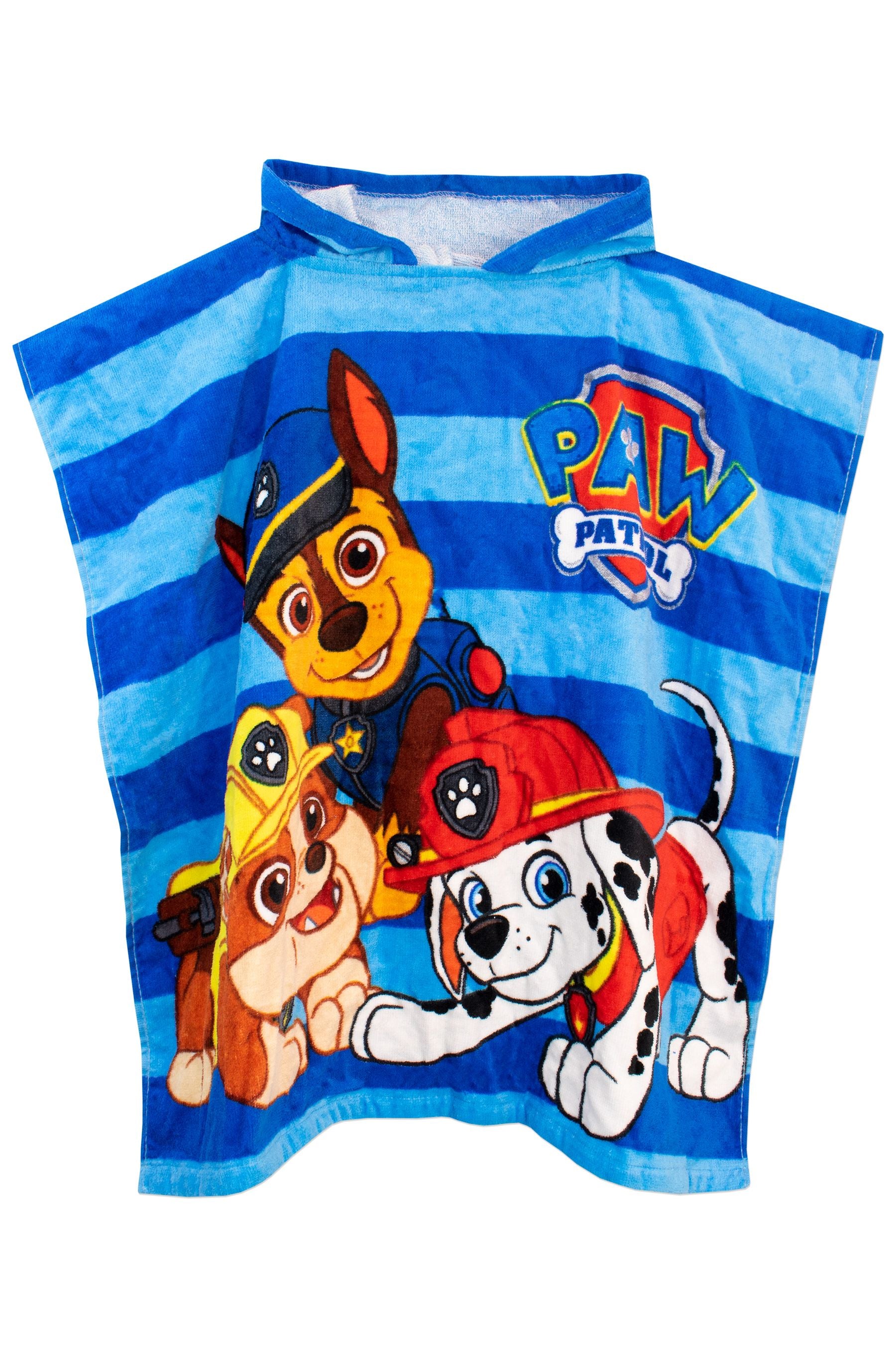 Character Blue Paw Patrol License Kids Printed Poncho