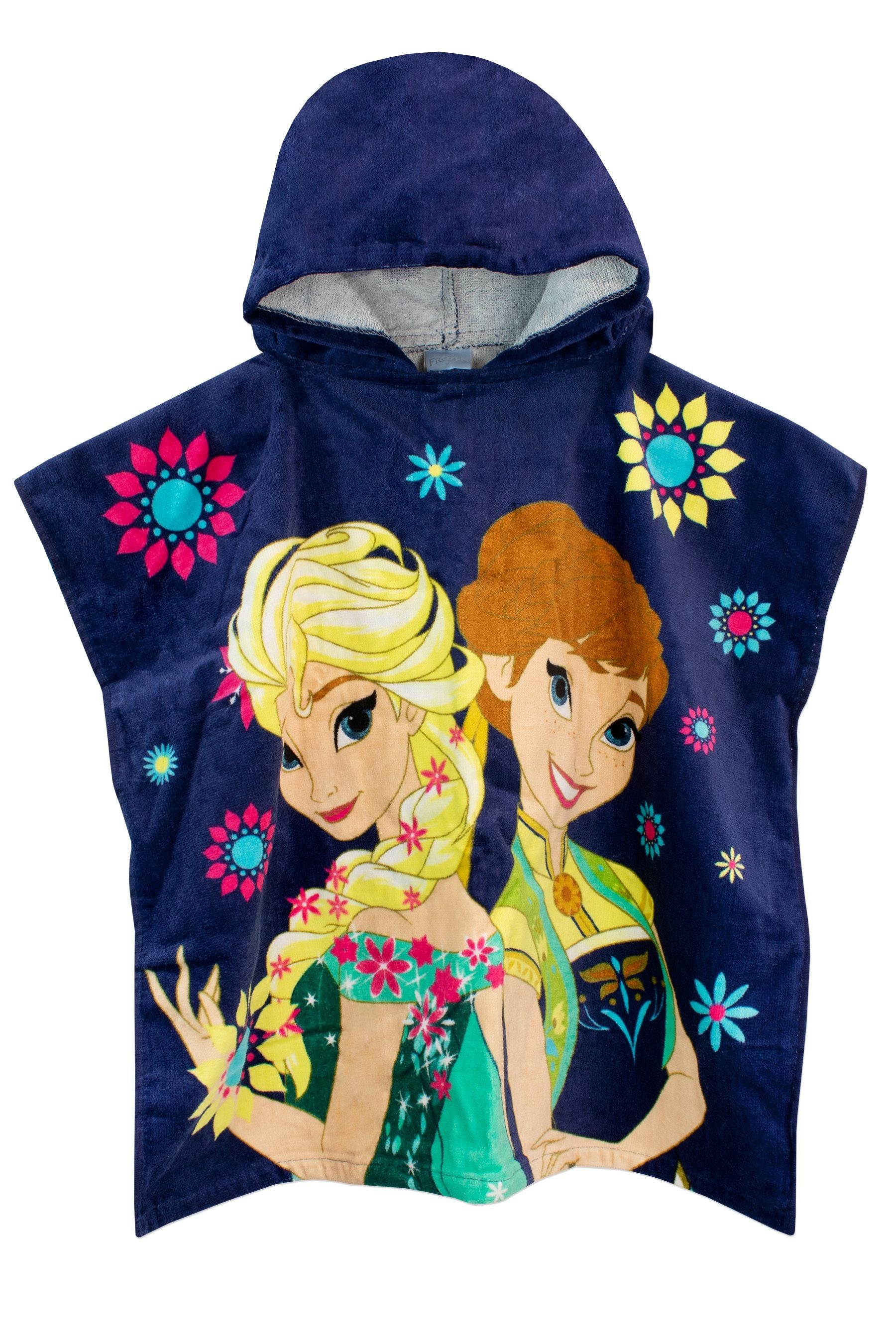 Character Blue Disney Frozen License Kids Printed Poncho