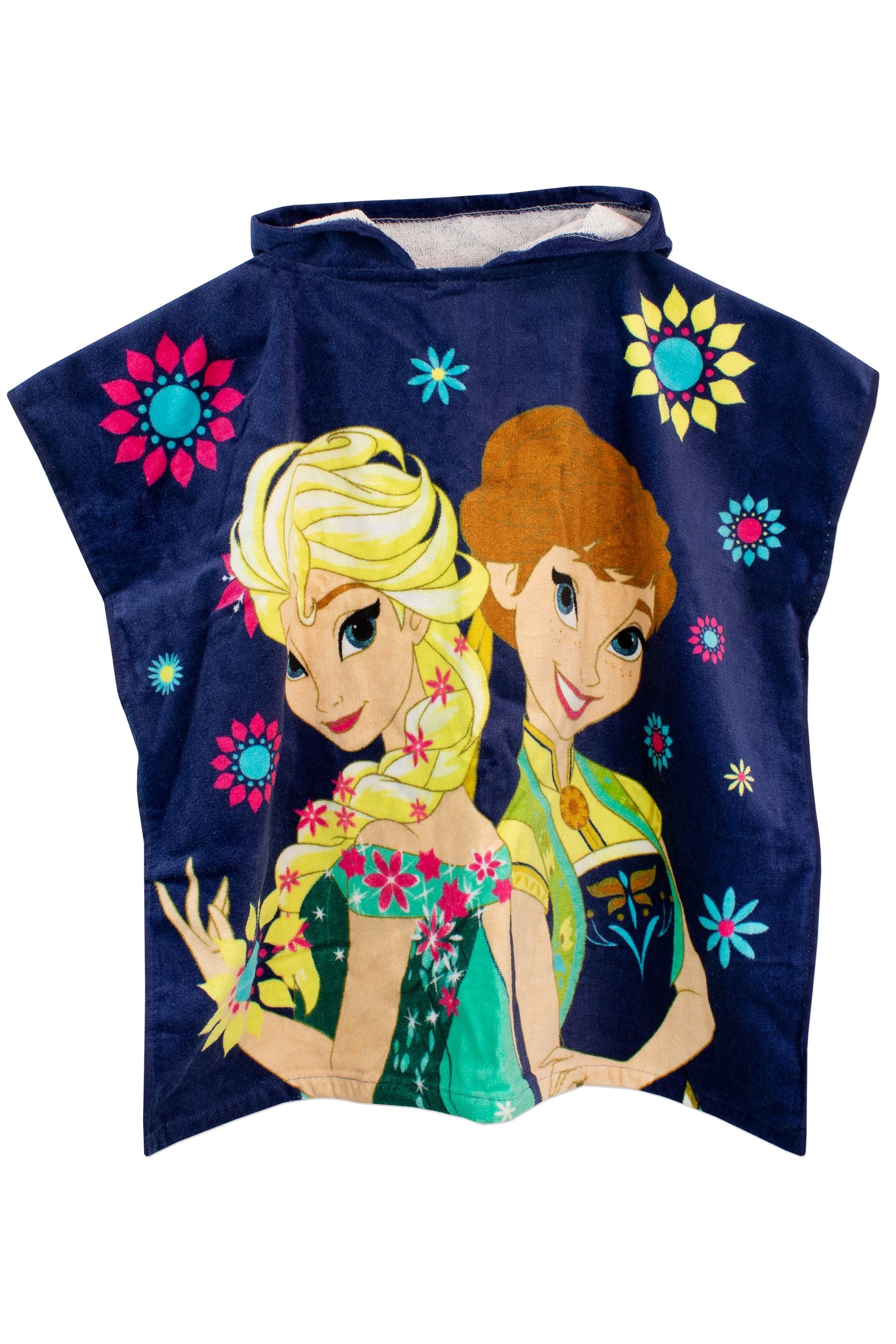 Character Blue Disney Frozen License Kids Printed Poncho