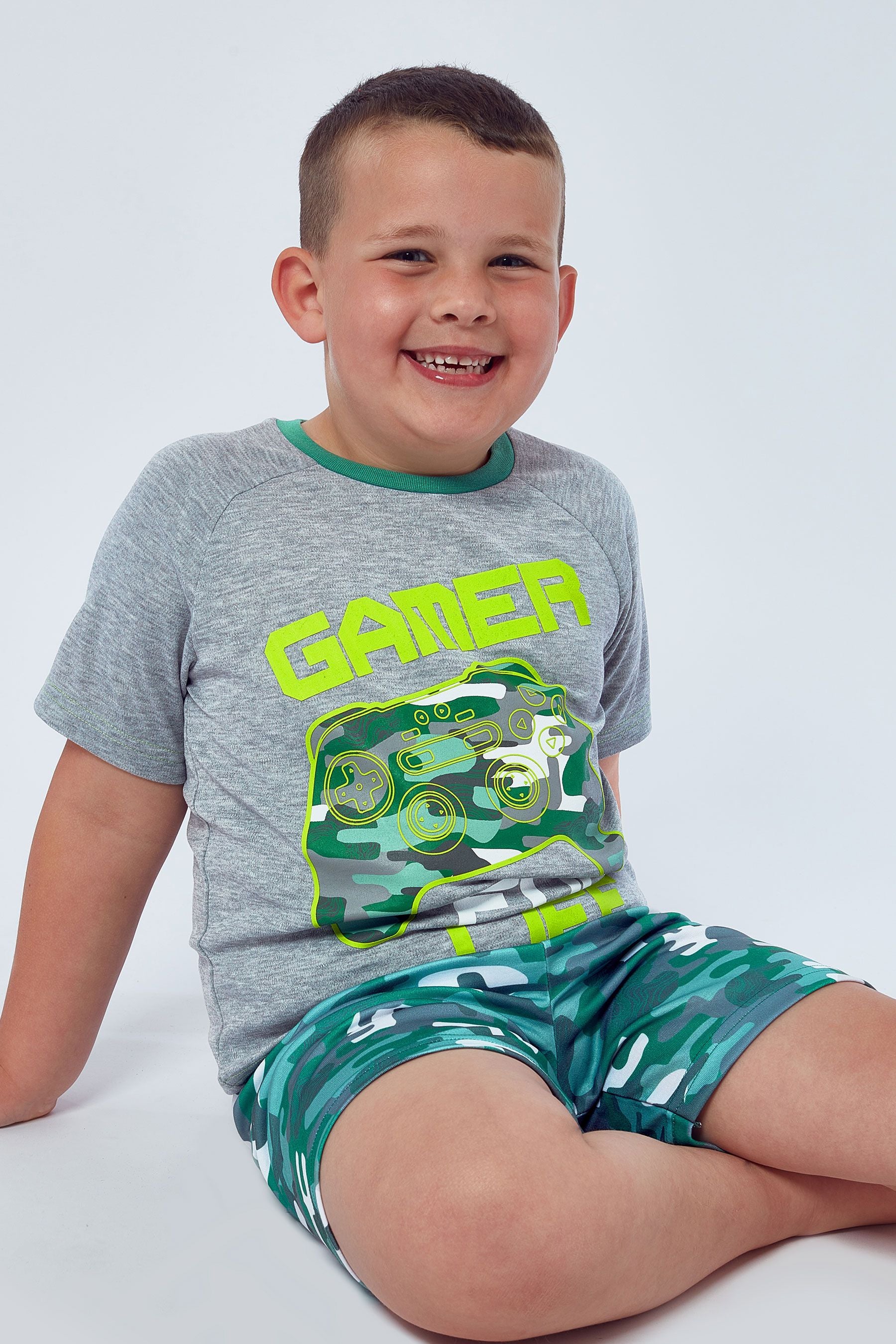 Harry Bear Green Camo Gaming Pyjamas