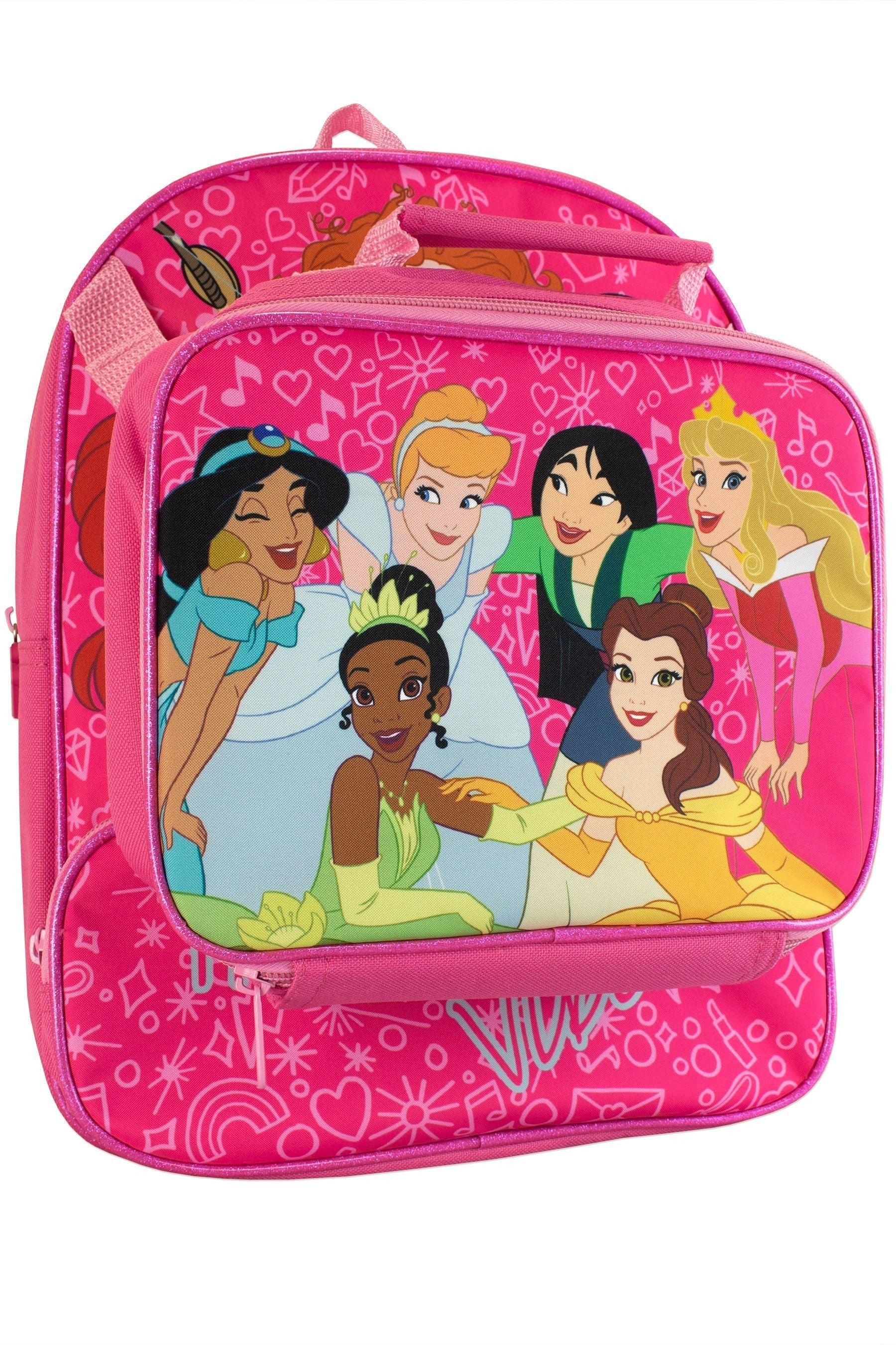 Character Pink Disney Princess Backpack and Lunch Bag Set