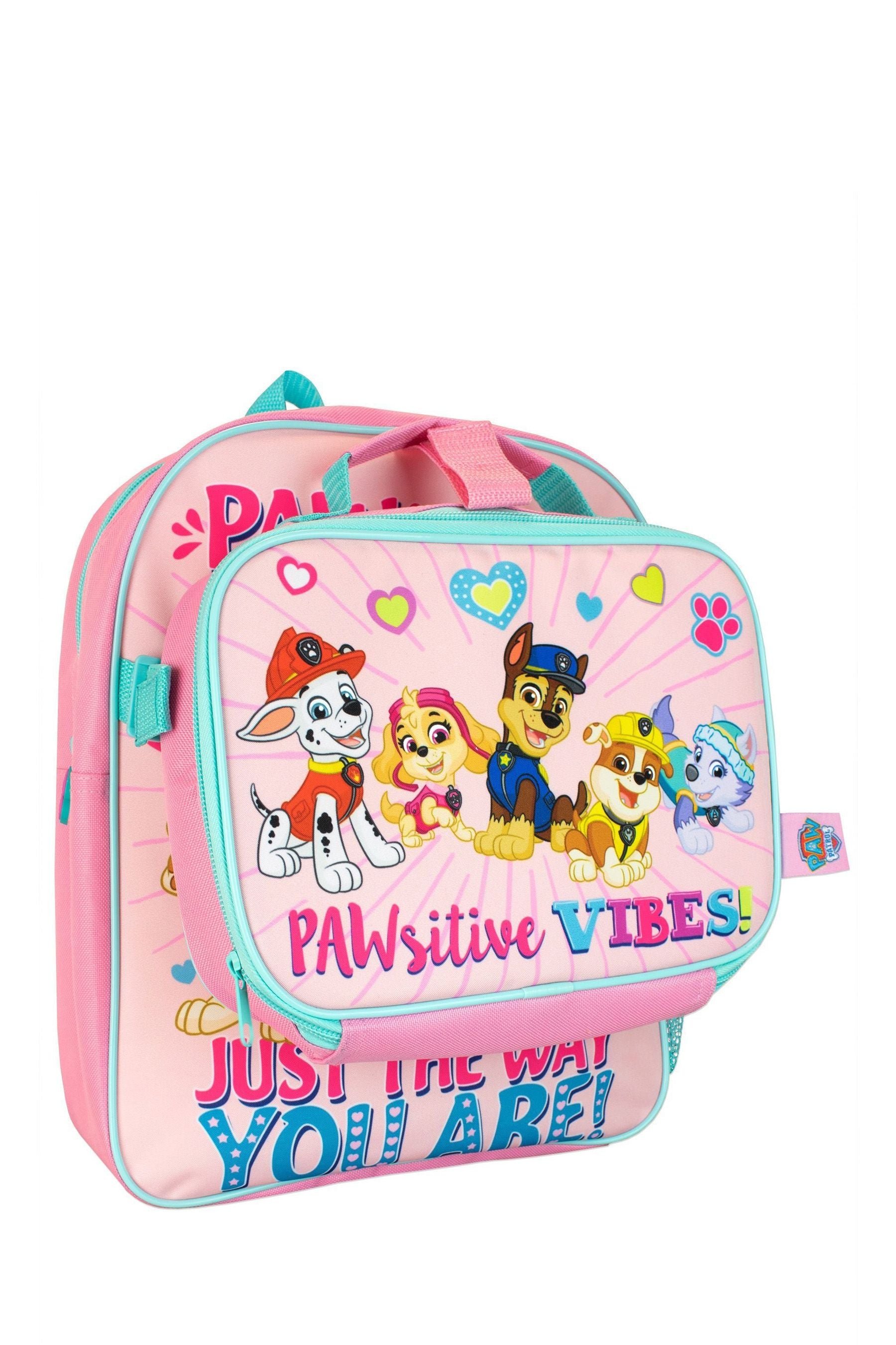 Character Pink Paw Patrol Backpack and Lunch Bag Set