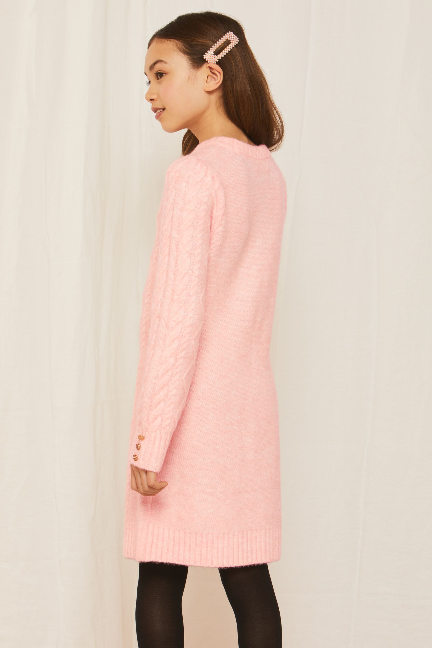 Pink Lipsy Cable Jumper Dress