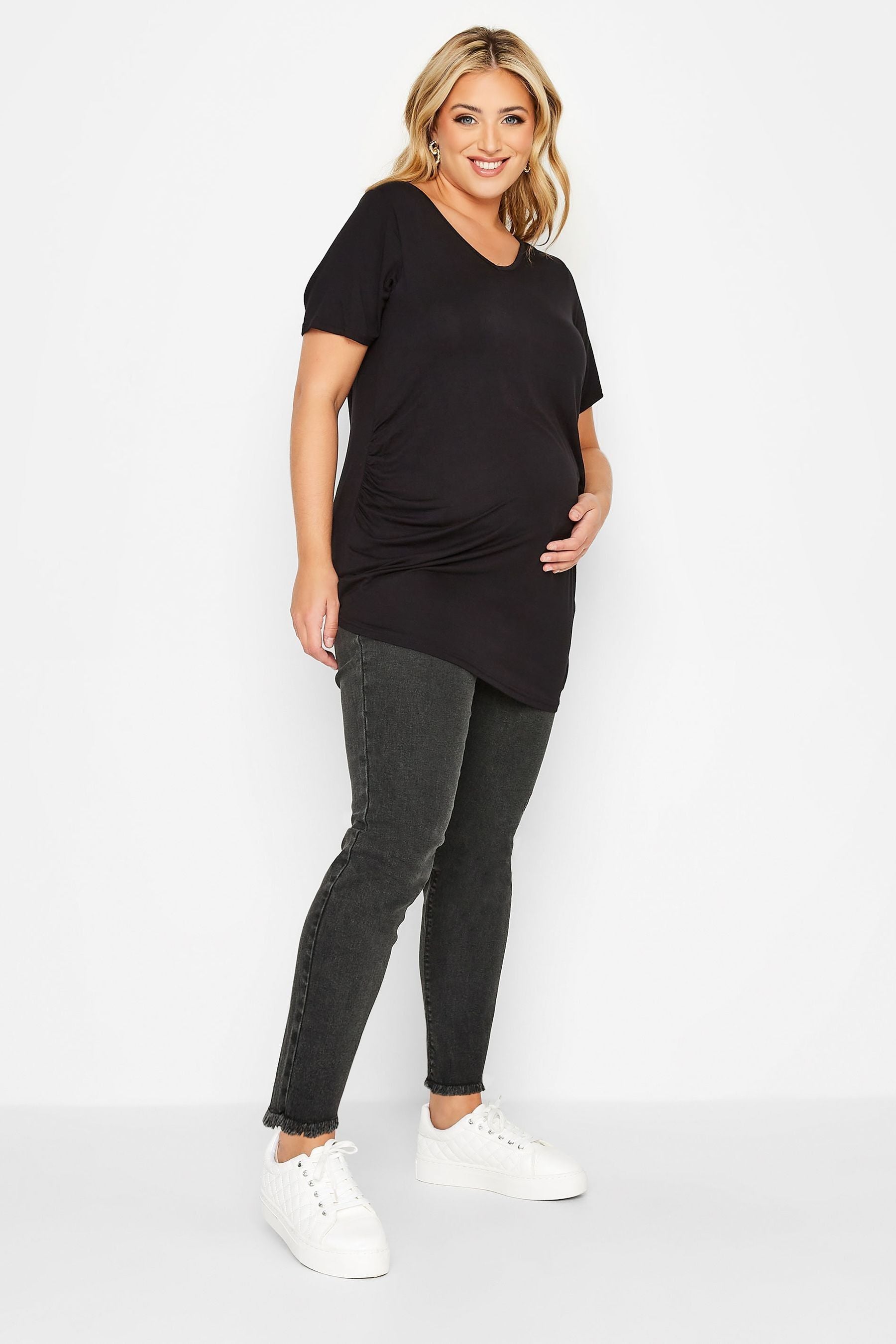 Black Yours Curve Maternity Push Up AVA Jean