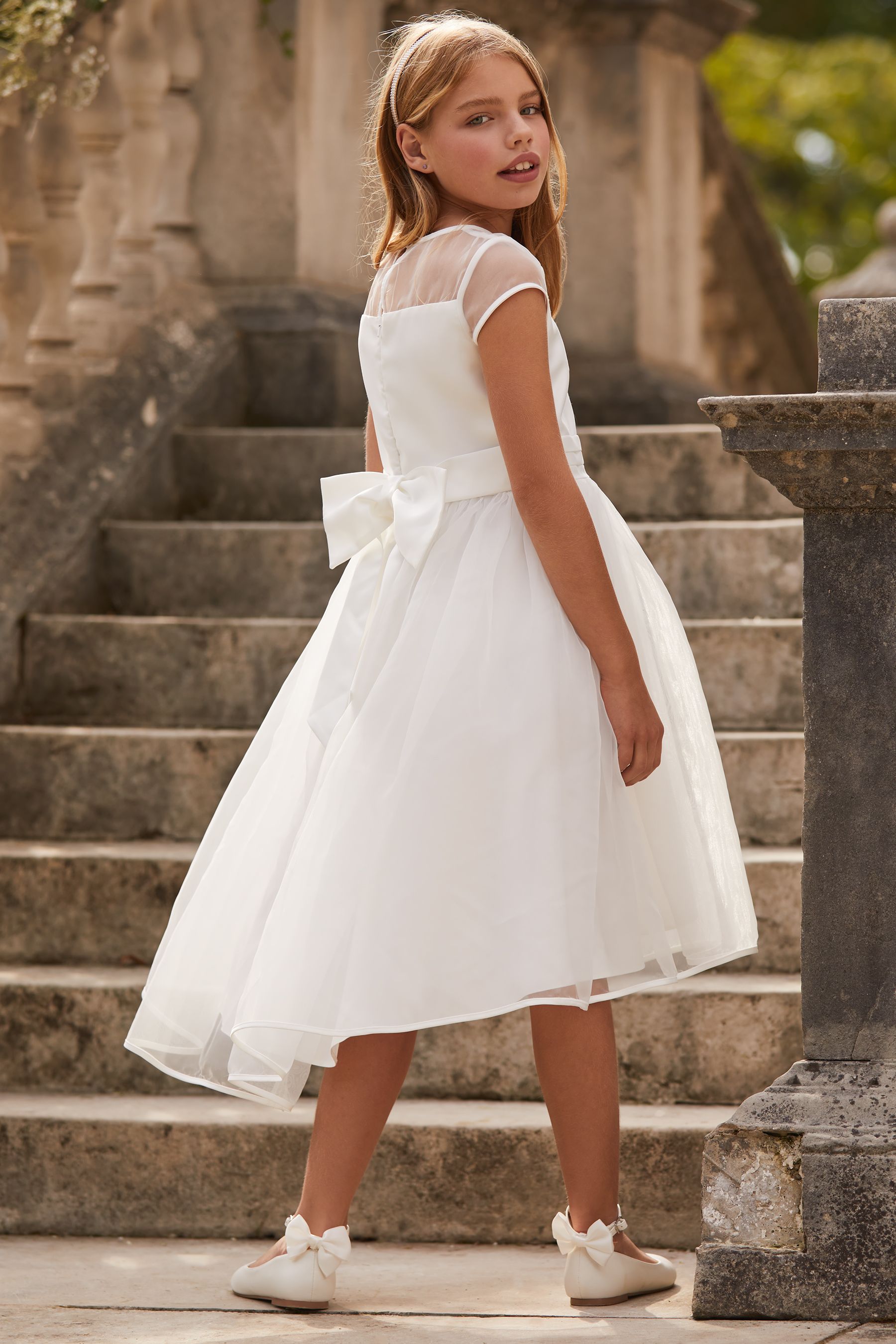 Ivory Lipsy Pearl Trim Occasion Dress