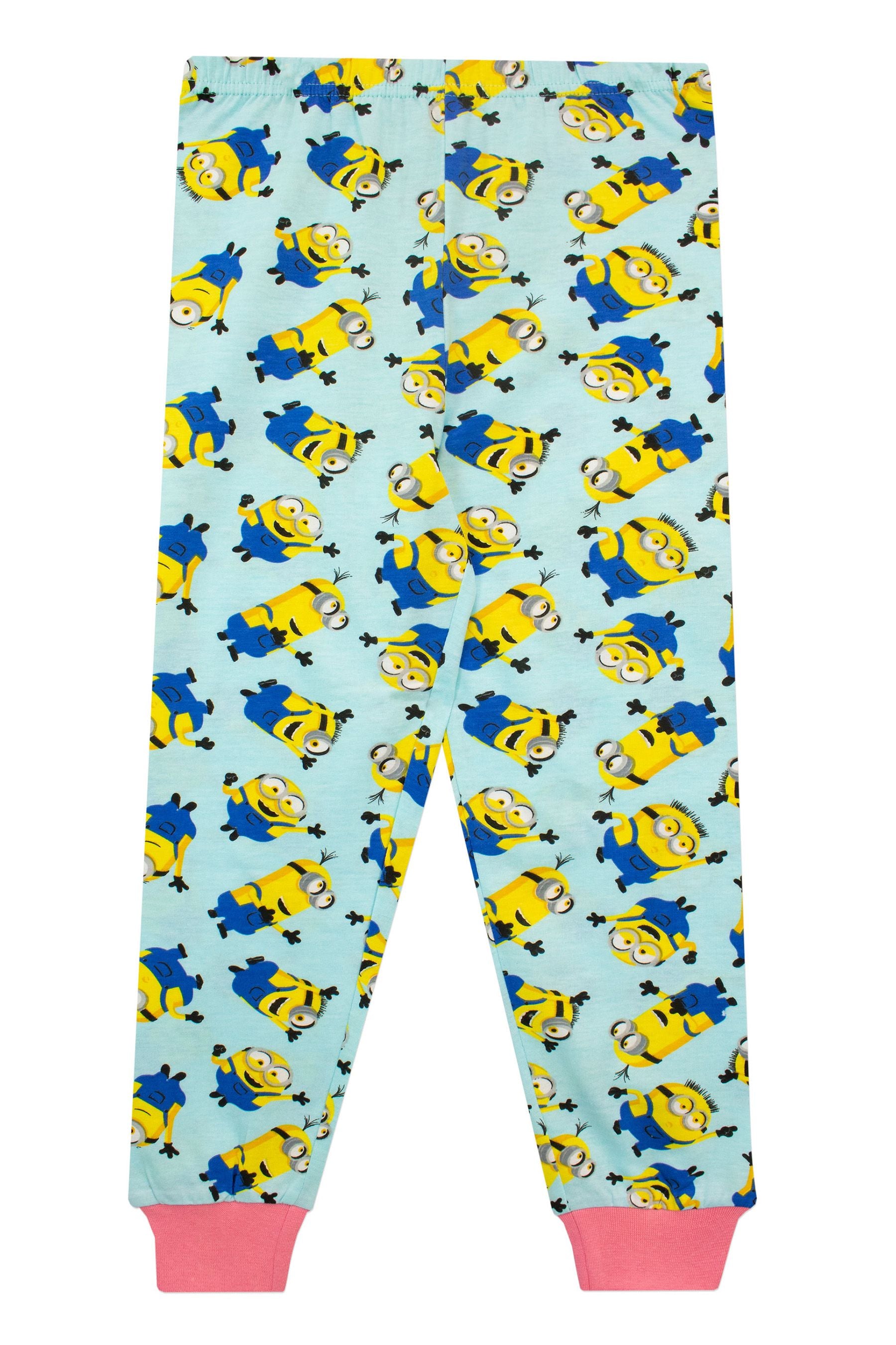 Character Blue Minions Short Sleeve Pyjamas with Frill Hem