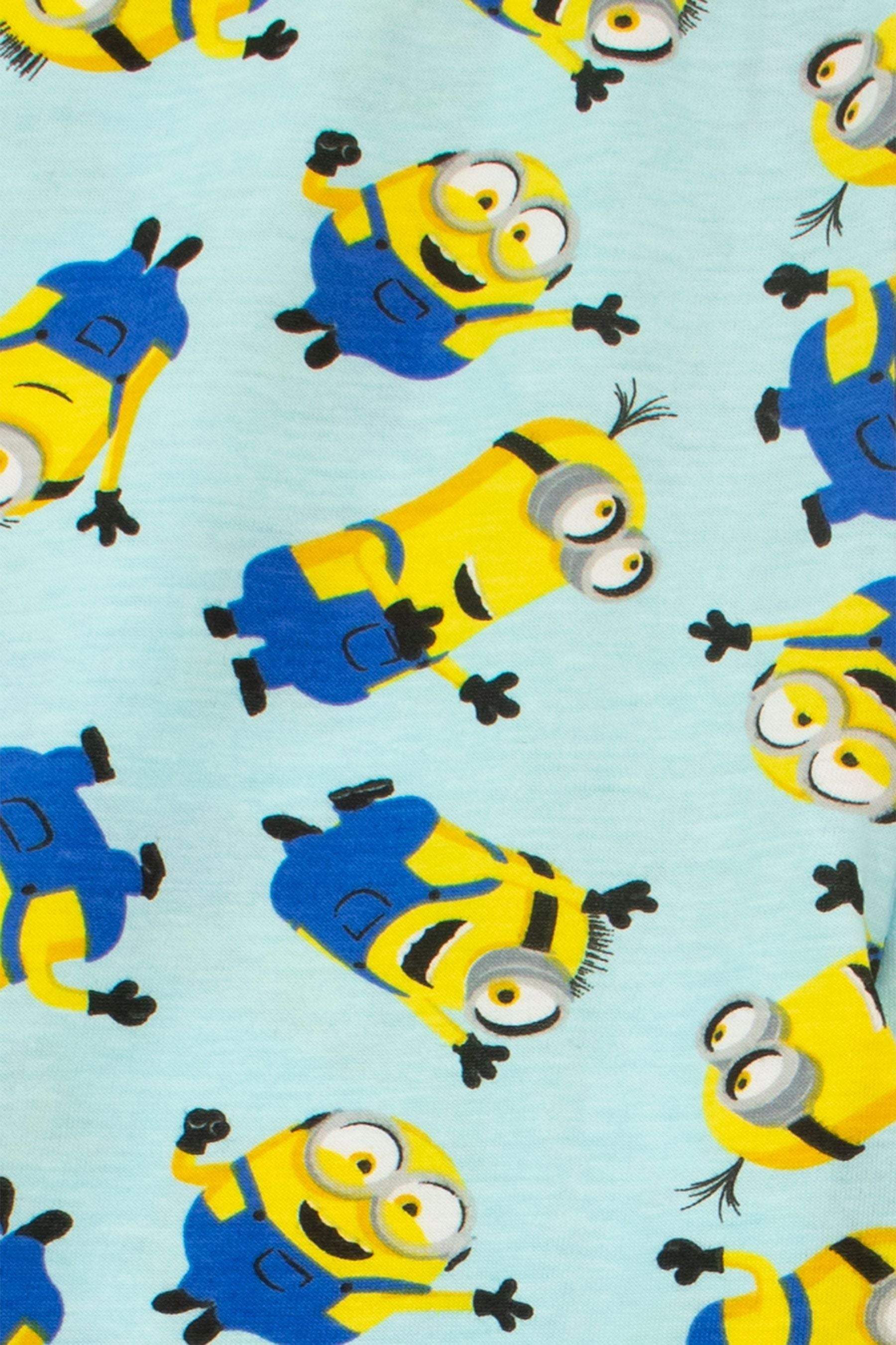 Character Blue Minions Short Sleeve Pyjamas with Frill Hem