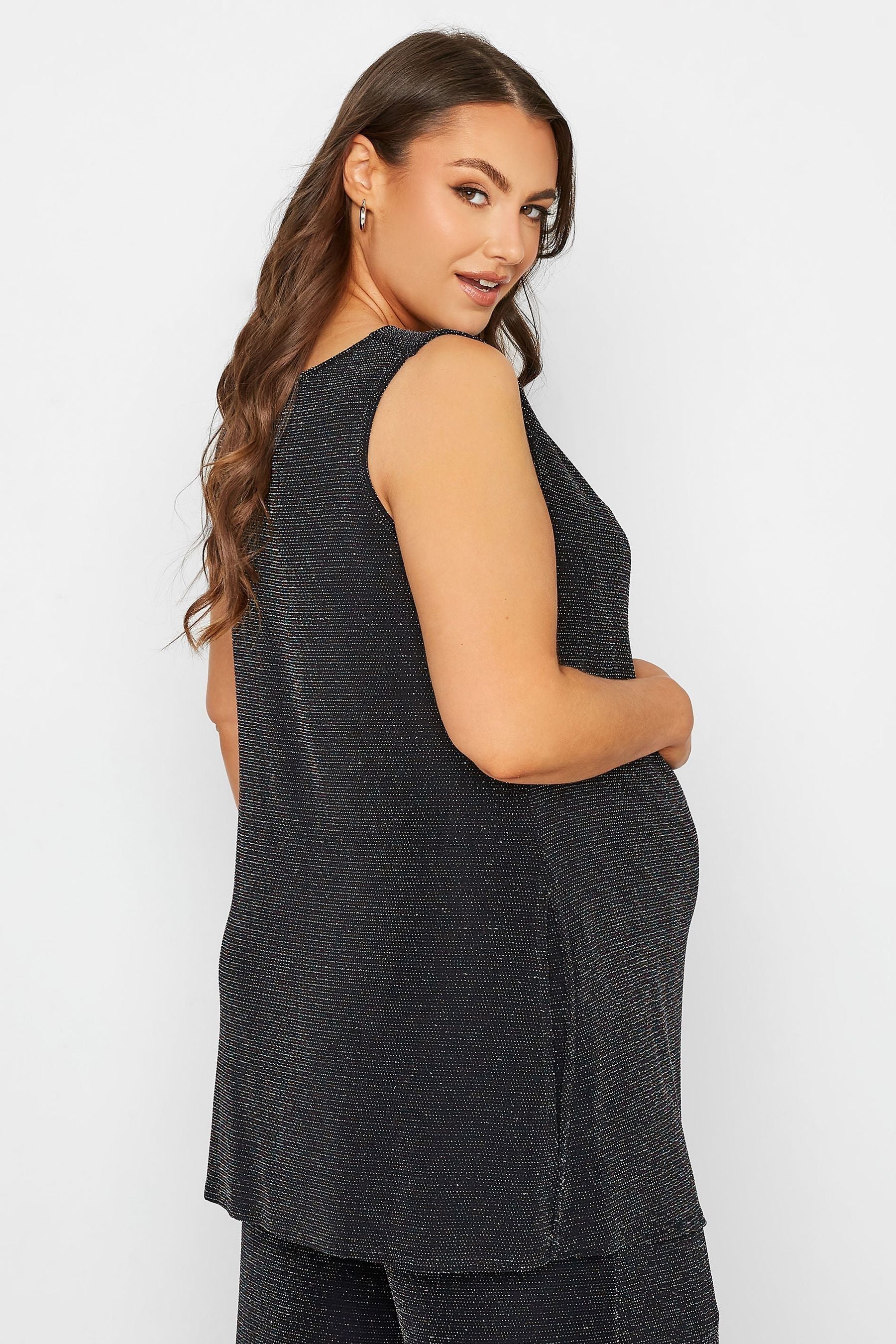 Black Bump It Up Maternity Brillo Cowl Neck Top