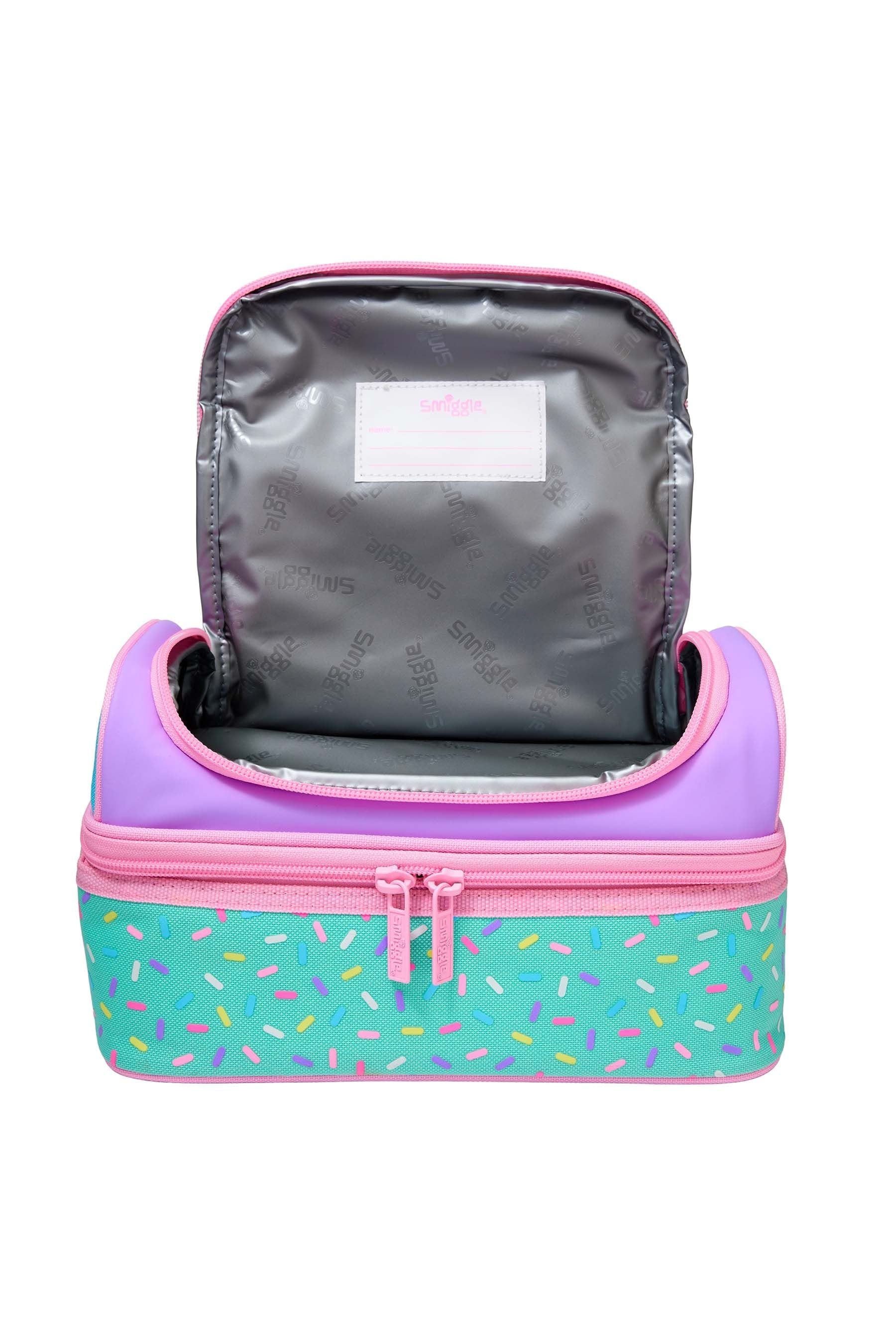 Pink Smiggle Best Budz Double Decker Lunchbox