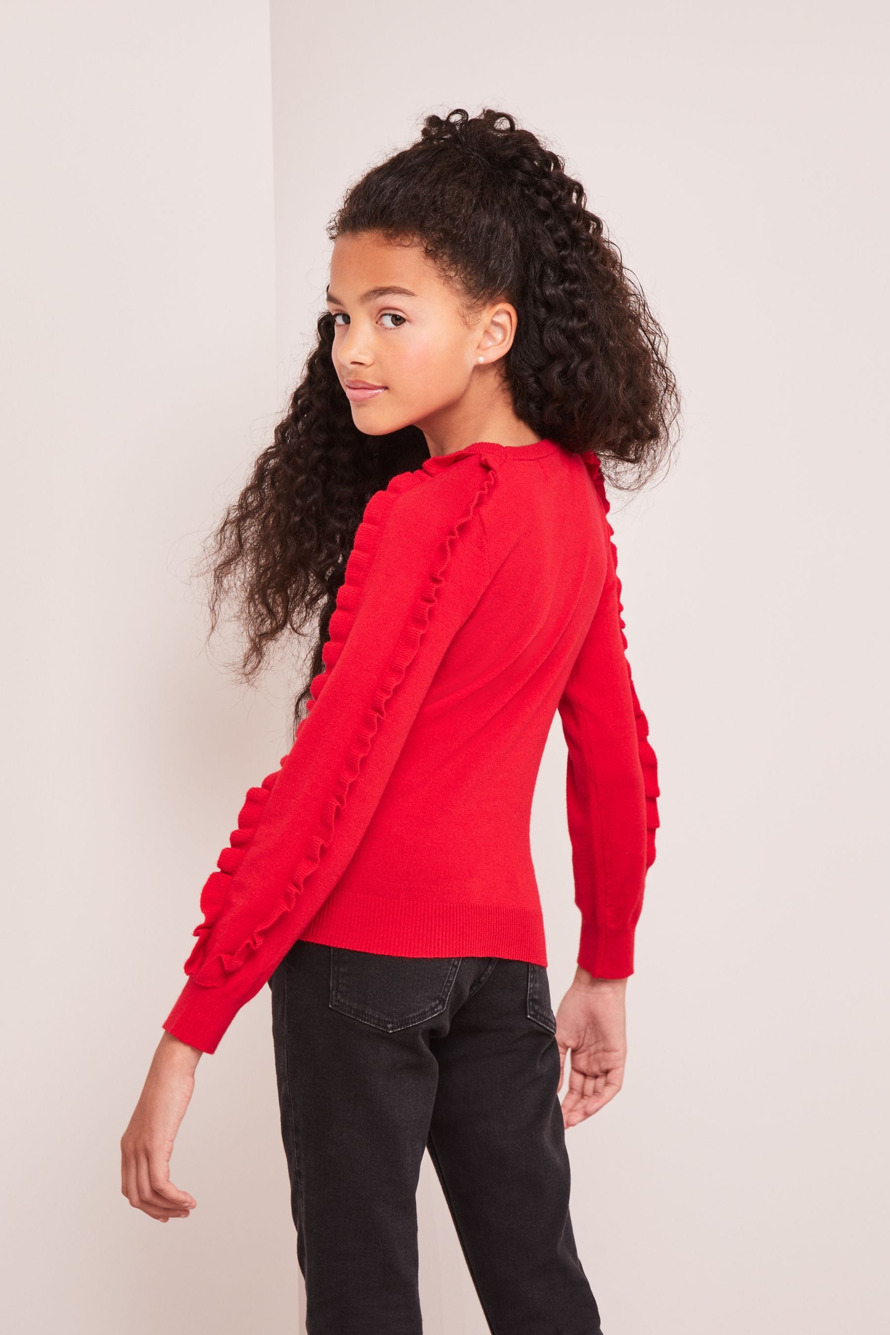 Red Lipsy Frill Detail Jumper