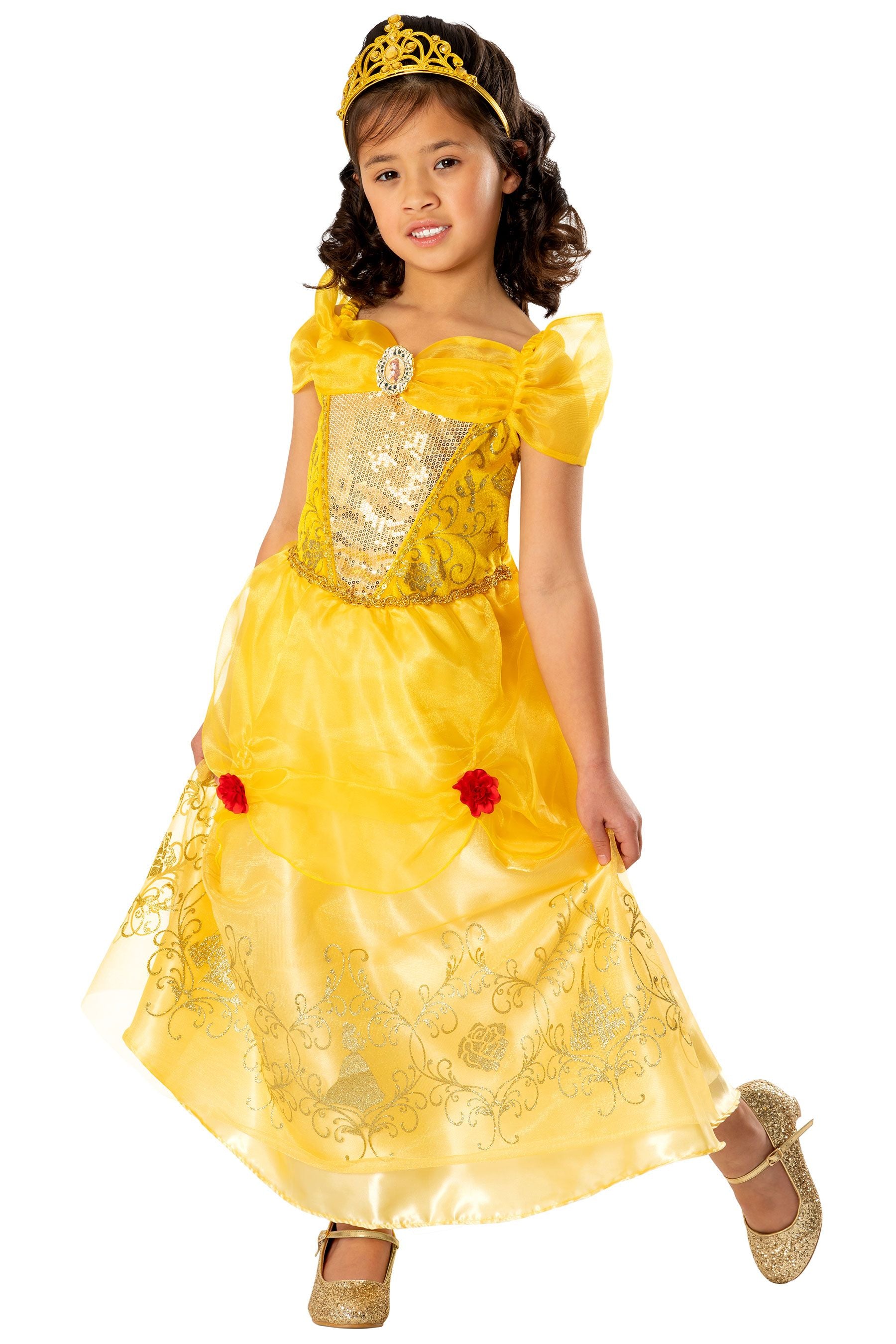 Character Yellow Belle Girls Disney Fancy Dress