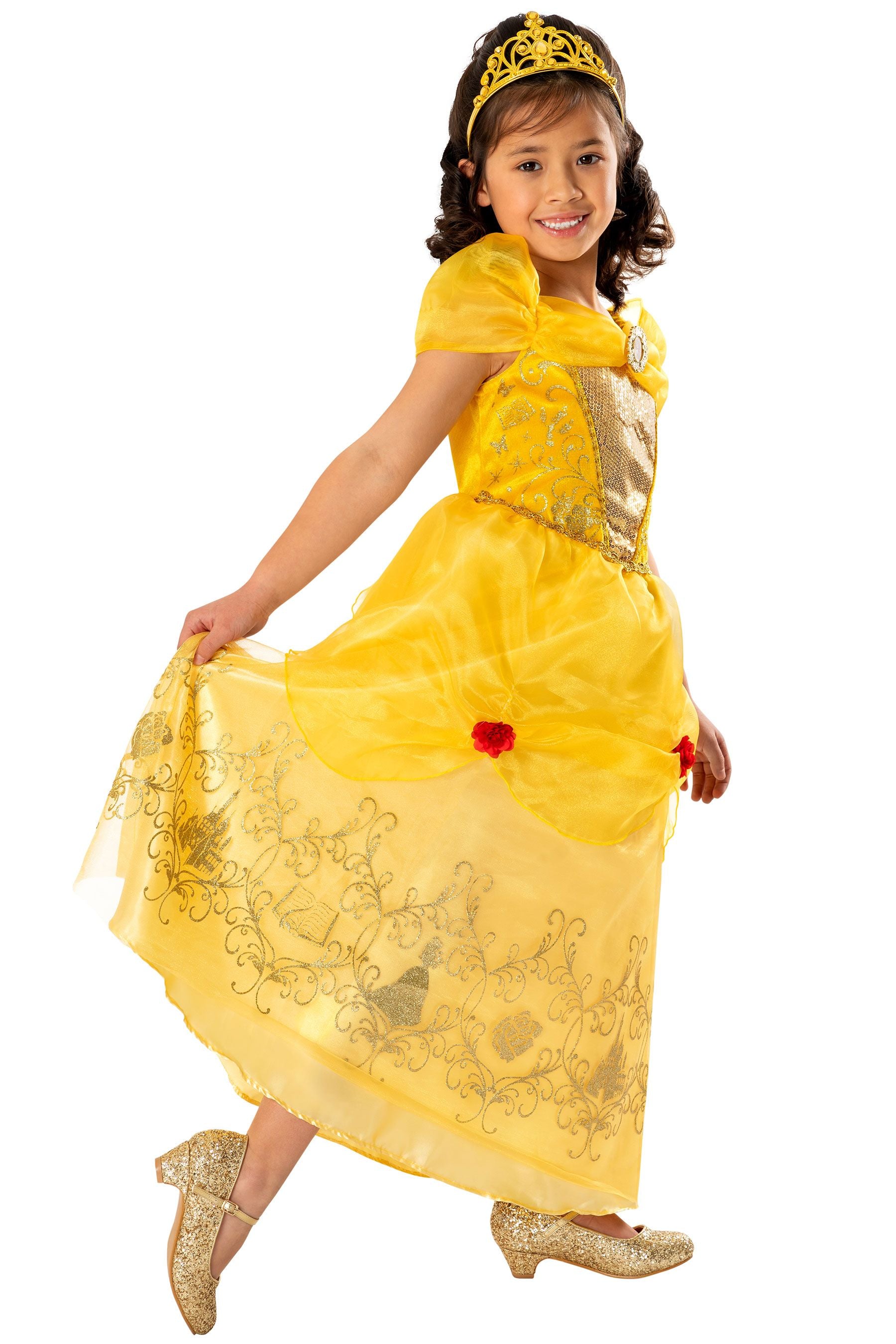 Character Yellow Belle Girls Disney Fancy Dress