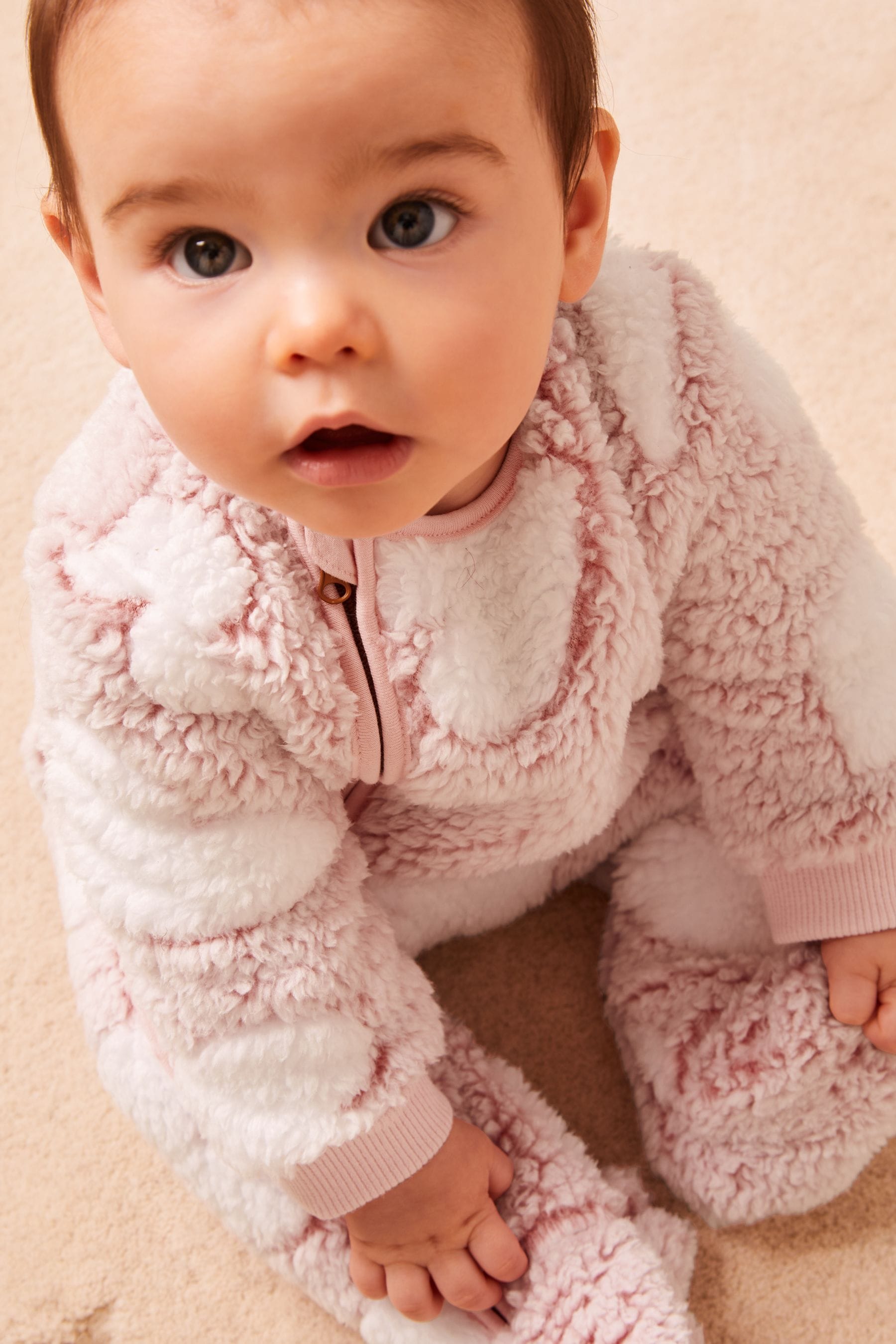 Pink Lipsy Fleece Cosy Sleepsuit