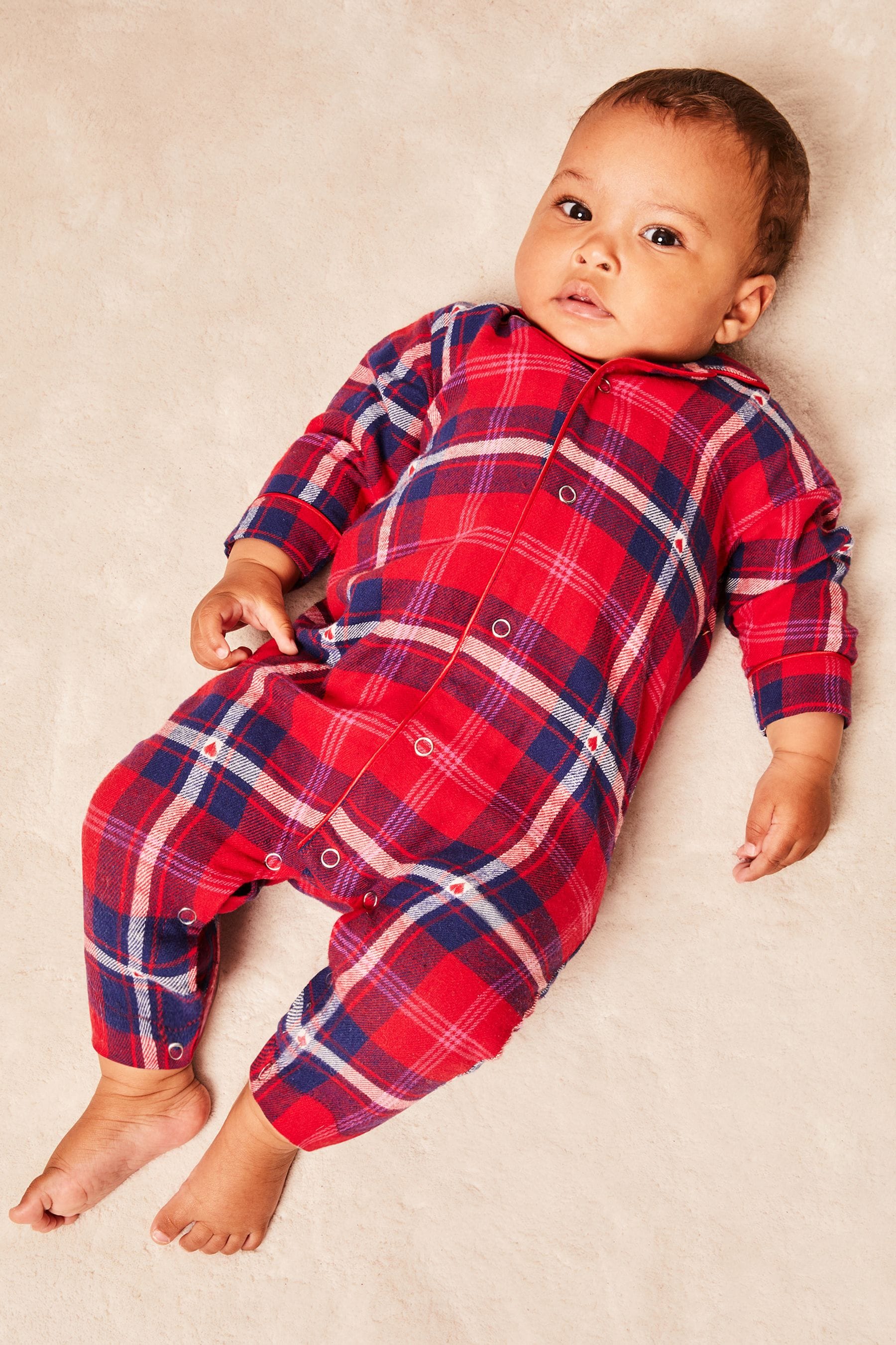 Red Lipsy Red Check Woven Cotton Romper