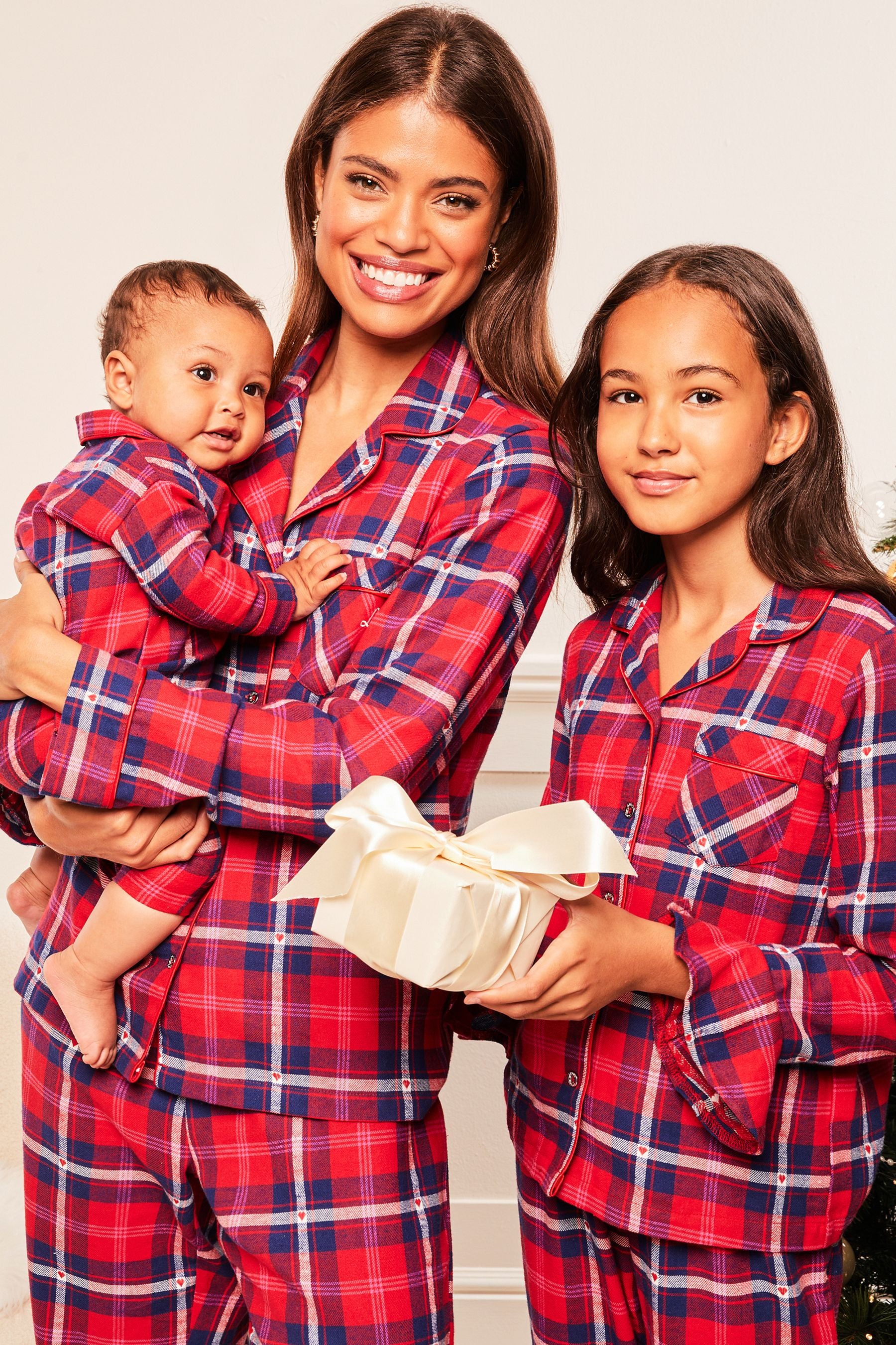 Red Lipsy Red Check Woven Cotton Romper