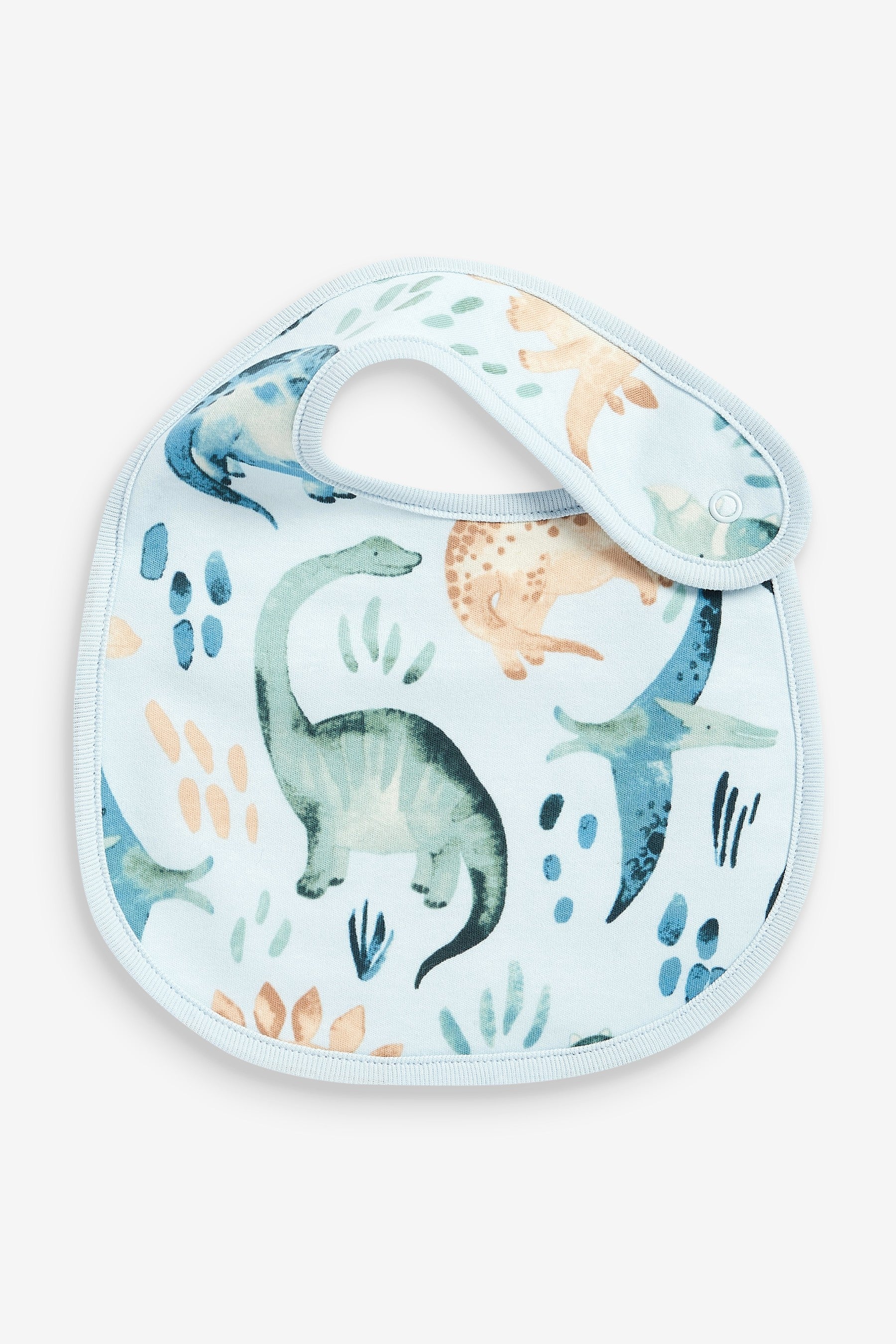 Blue Dinosaur Baby 3 Pack Regular Bibs