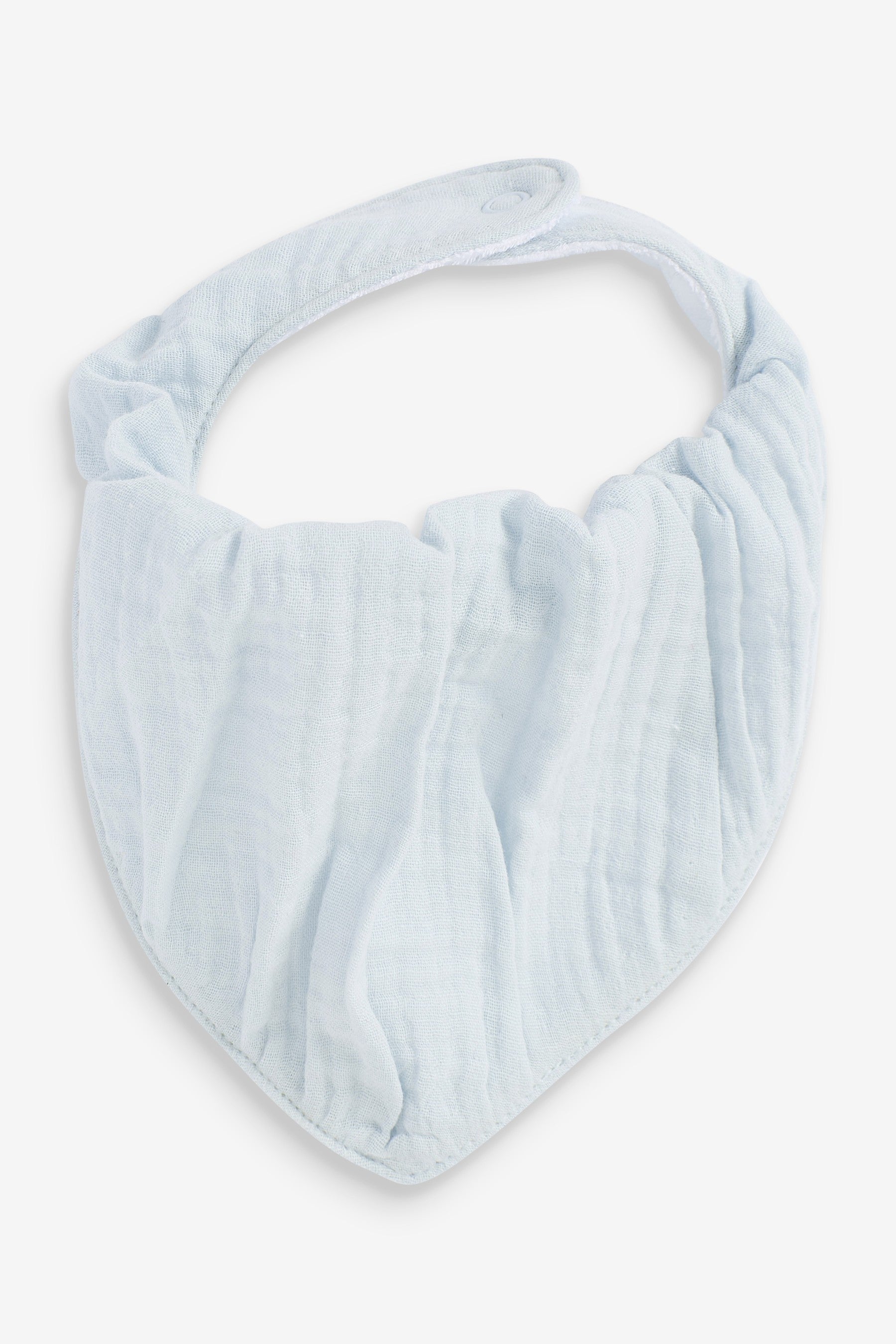 Blue 3 Pack Baby Muslin Dribble Bibs