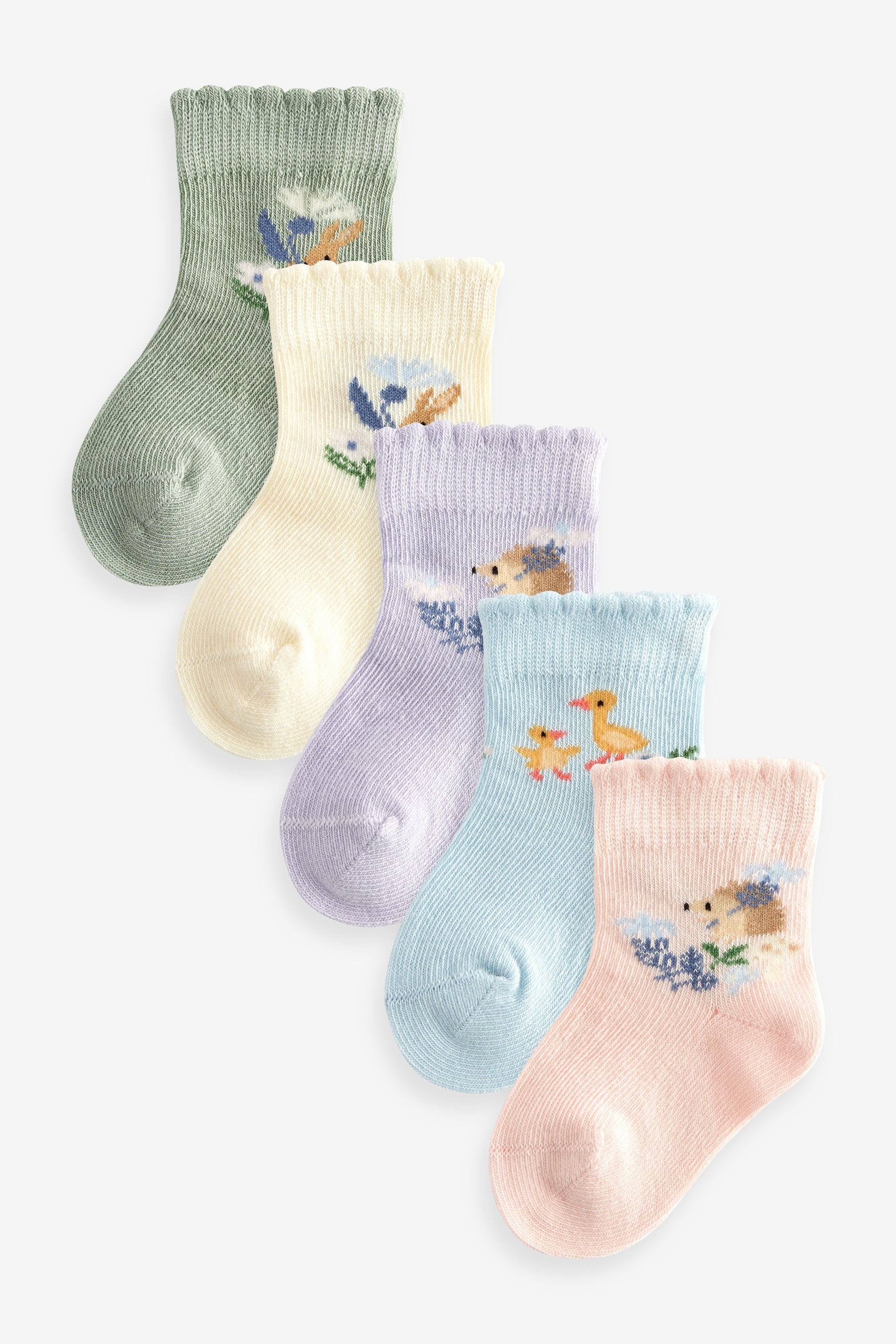 Pink Baby Socks 5 Pack (0mths-2yrs)