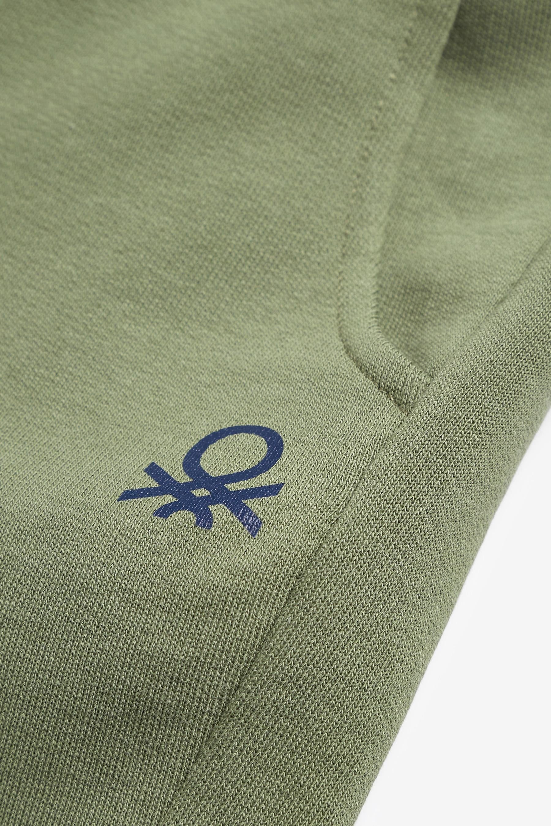 Khaki Green Benetton Logo Shorts