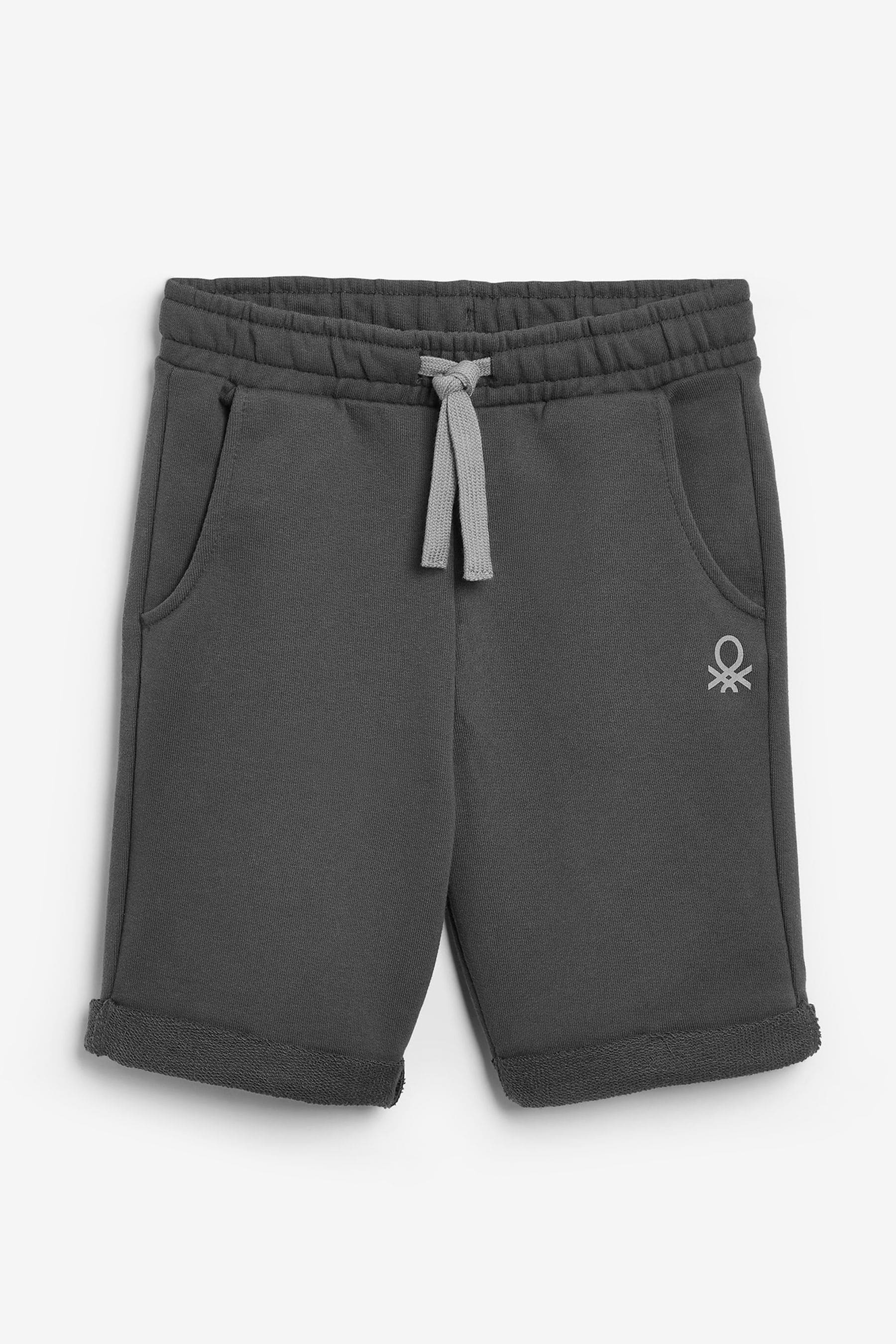 Dark Grey Benetton Boys Logo Shorts