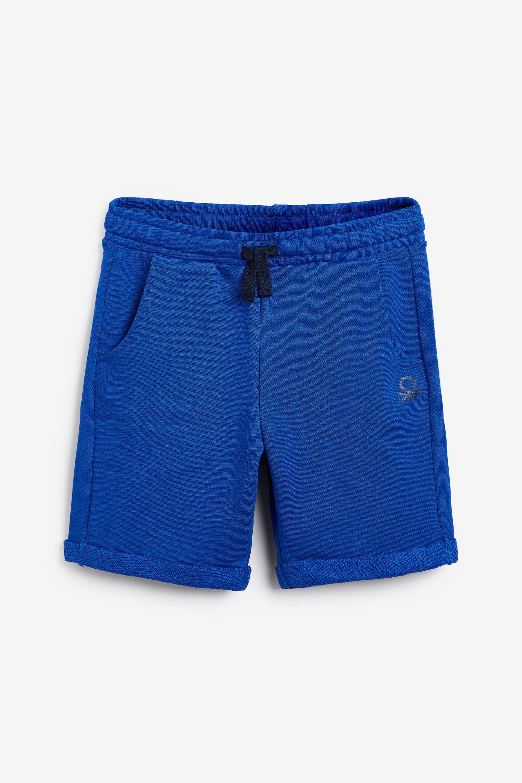 Blue Benetton Logo Shorts