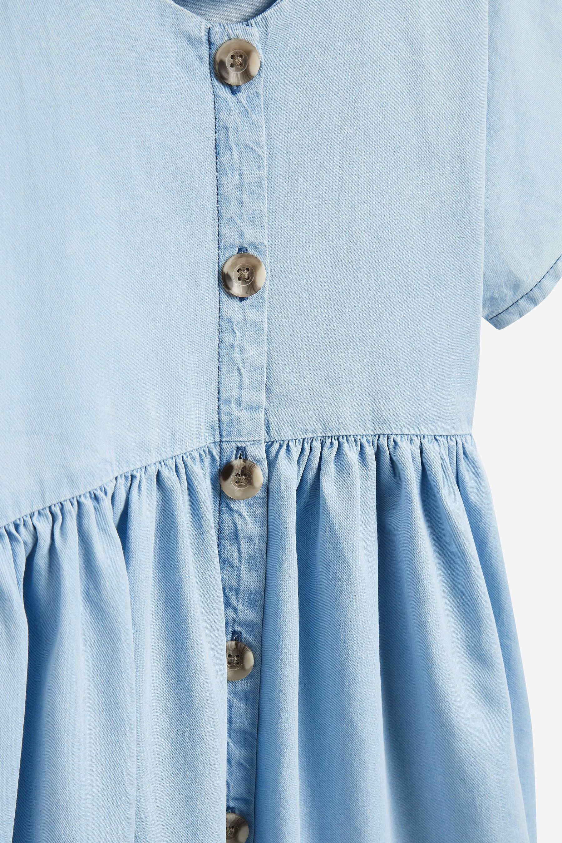 Pale Blue Denim Relaxed Dress (3-16yrs)