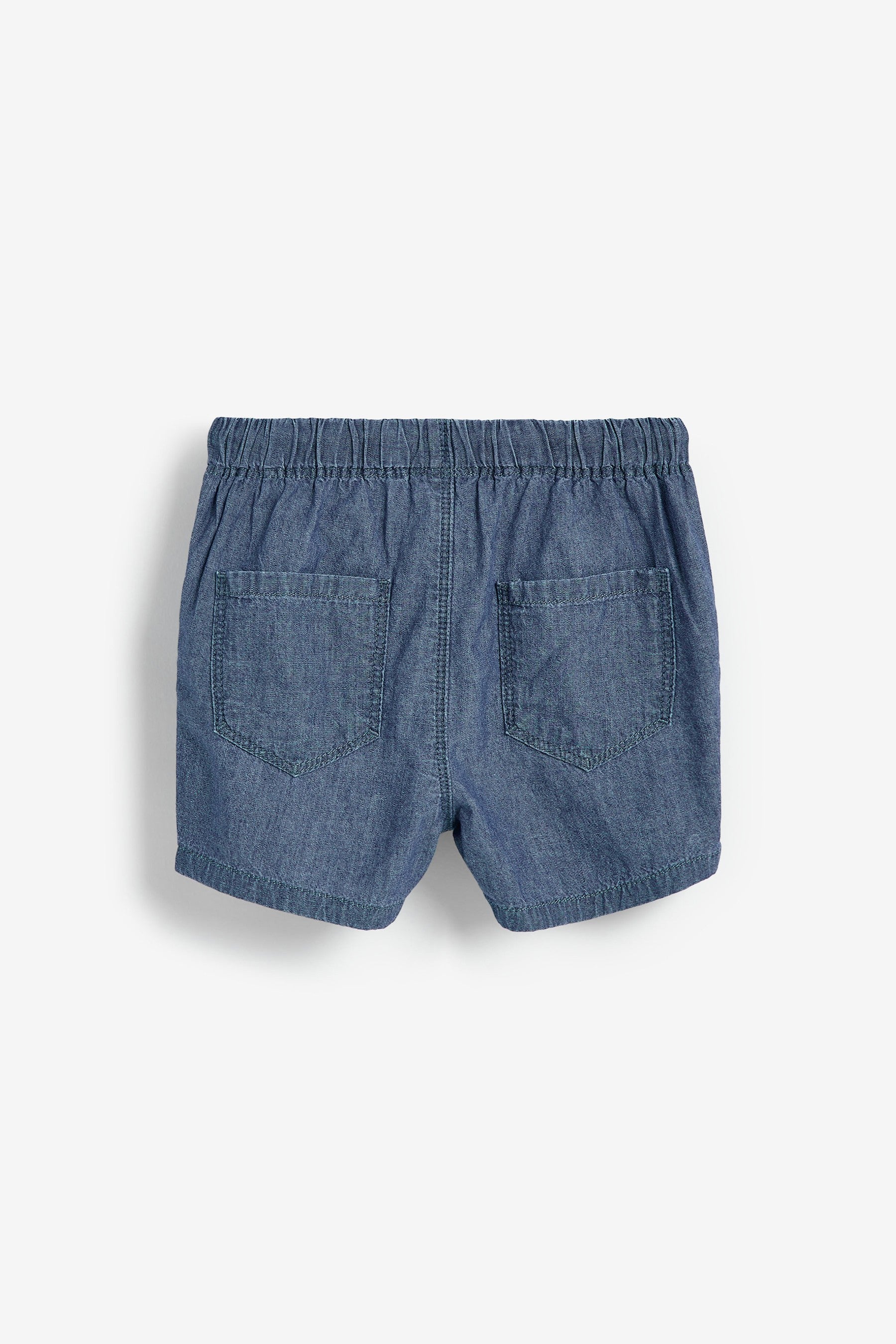 Chambray Blue Pull-On Shorts (3mths-7yrs)