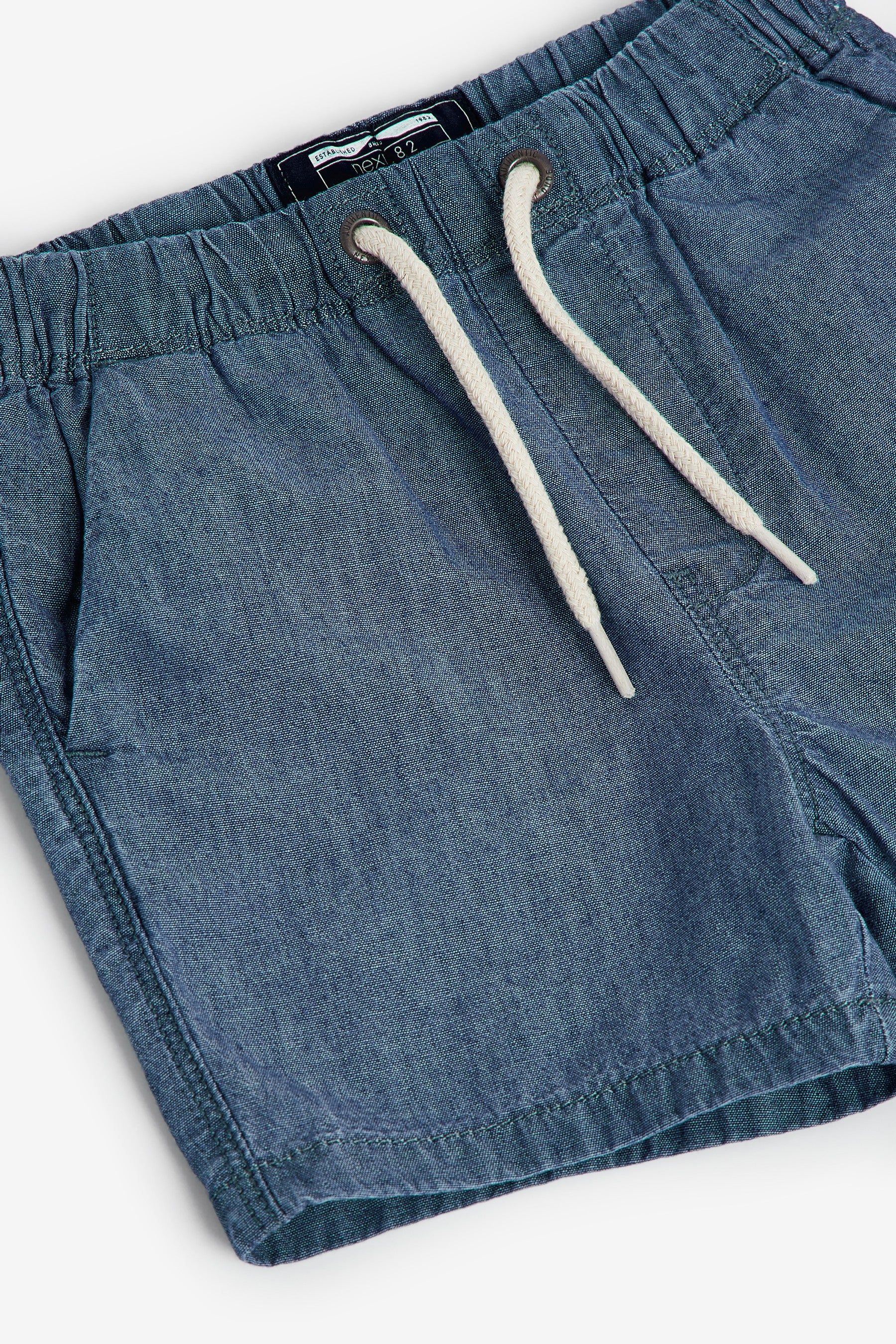 Chambray Blue Pull-On Shorts (3mths-7yrs)