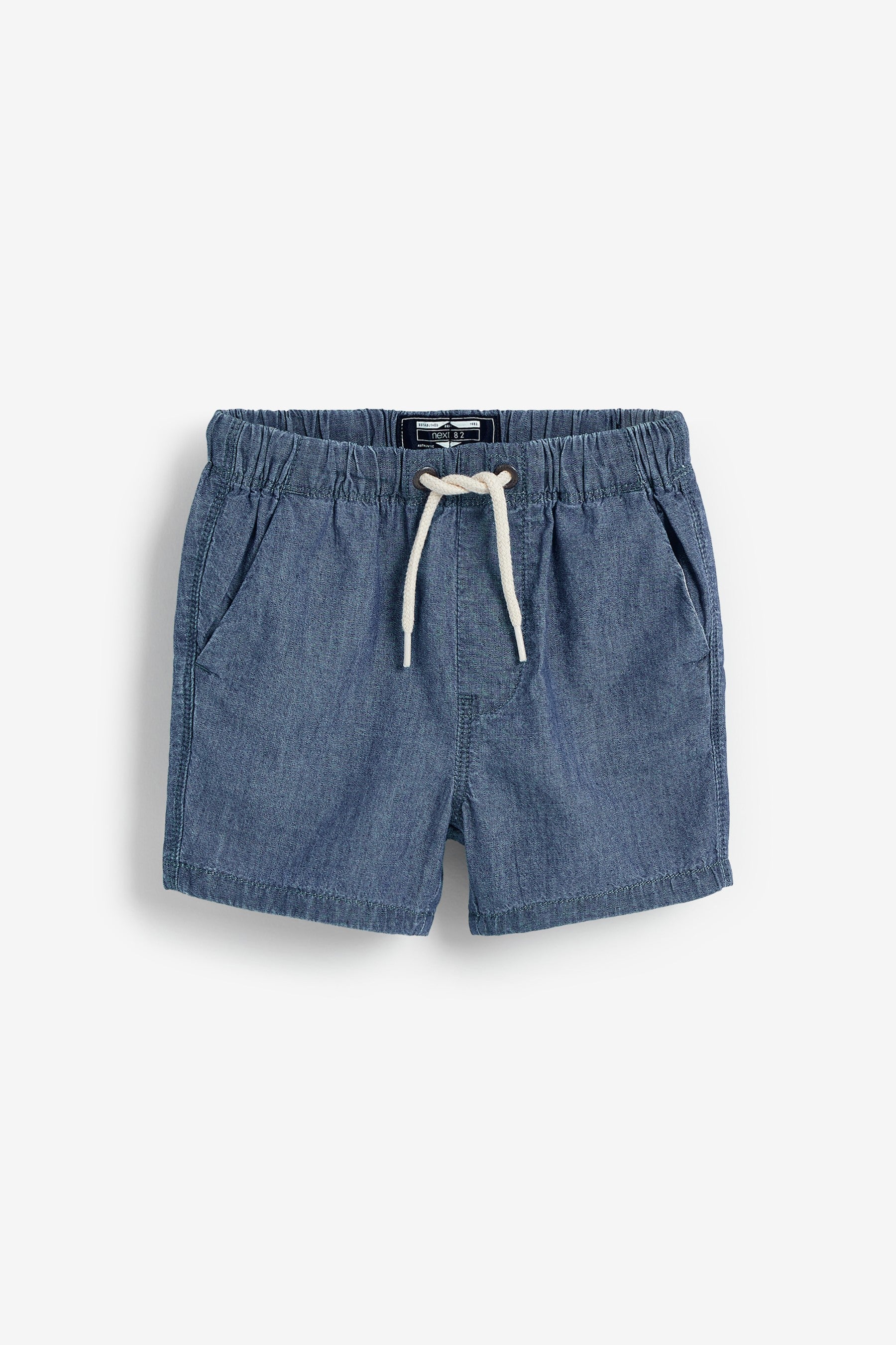 Chambray Blue Pull-On Shorts (3mths-7yrs)