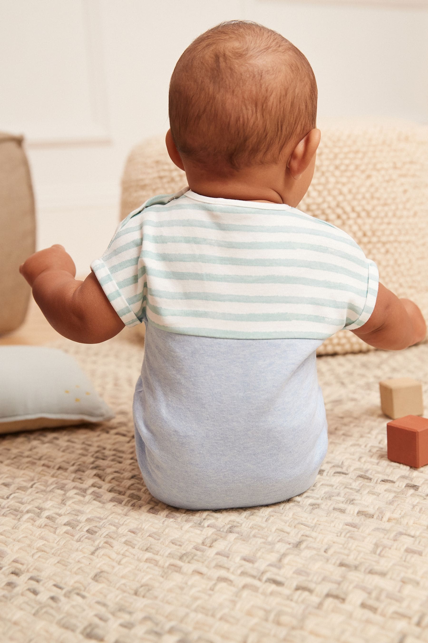 Monochrome 7 Pack Rib Baby Socks (0mths-2yrs)