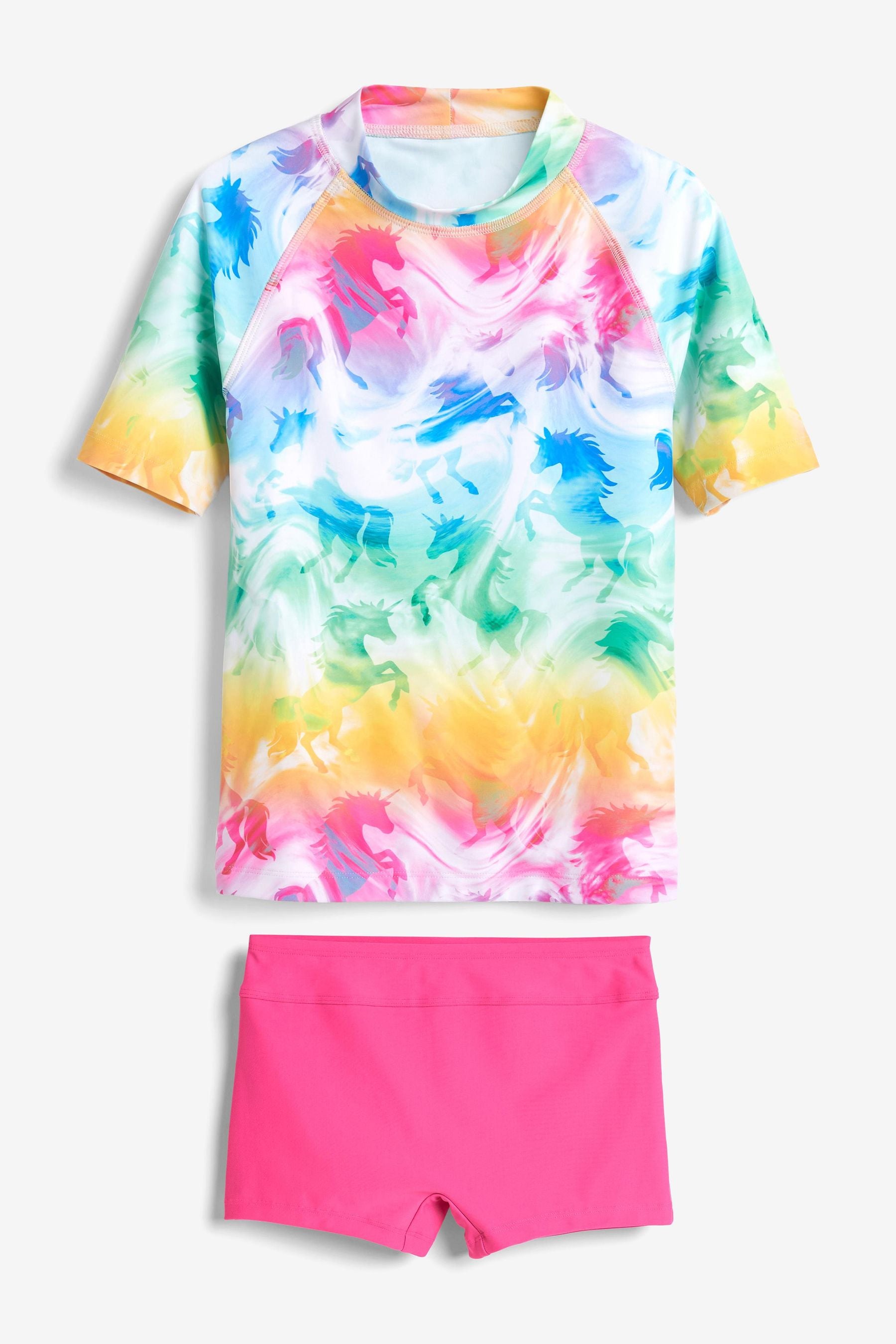 Multi Unicorn Tie Dye 2 Piece Swim Set (3-16yrs)