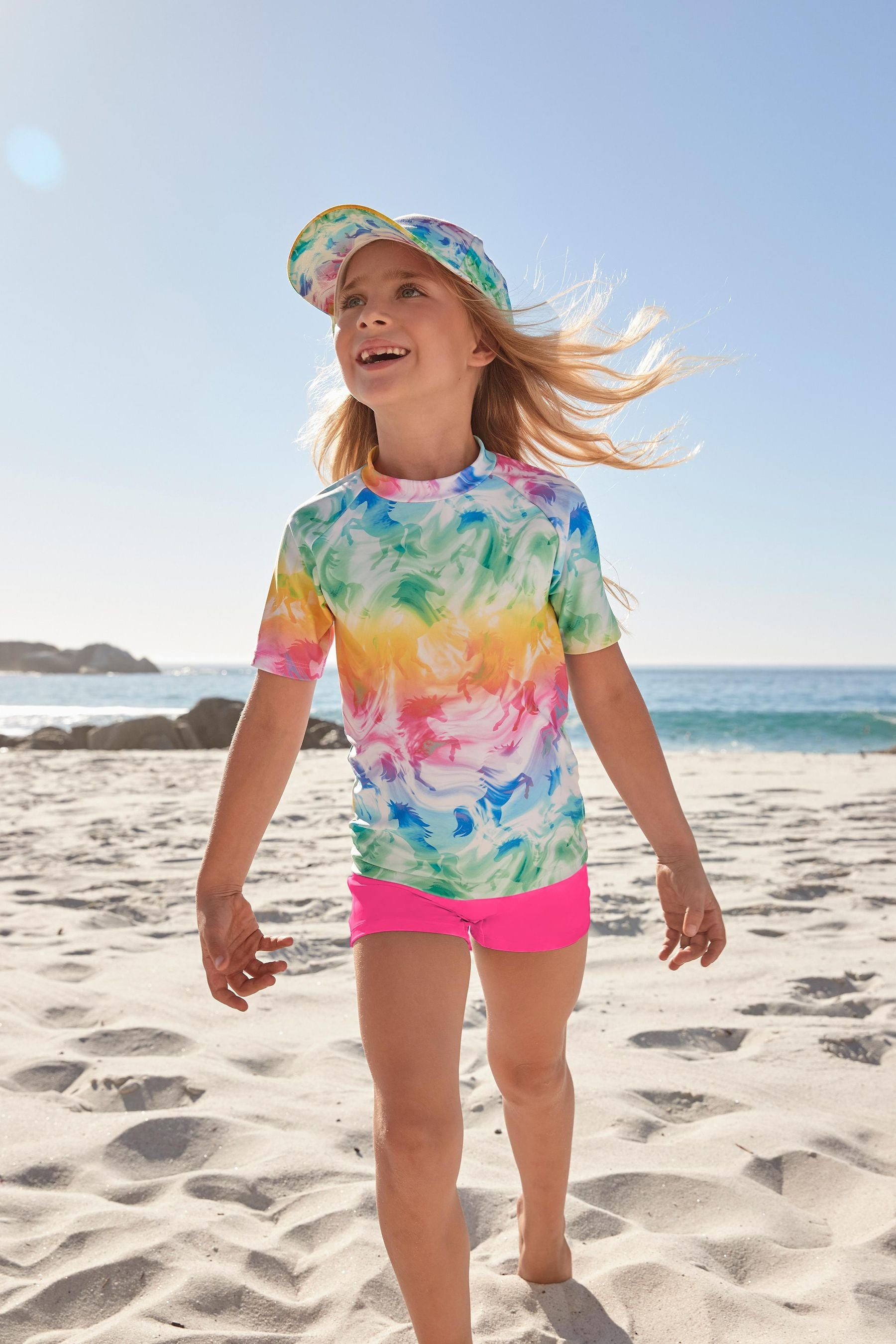 Multi Unicorn Tie Dye 2 Piece Swim Set (3-16yrs)