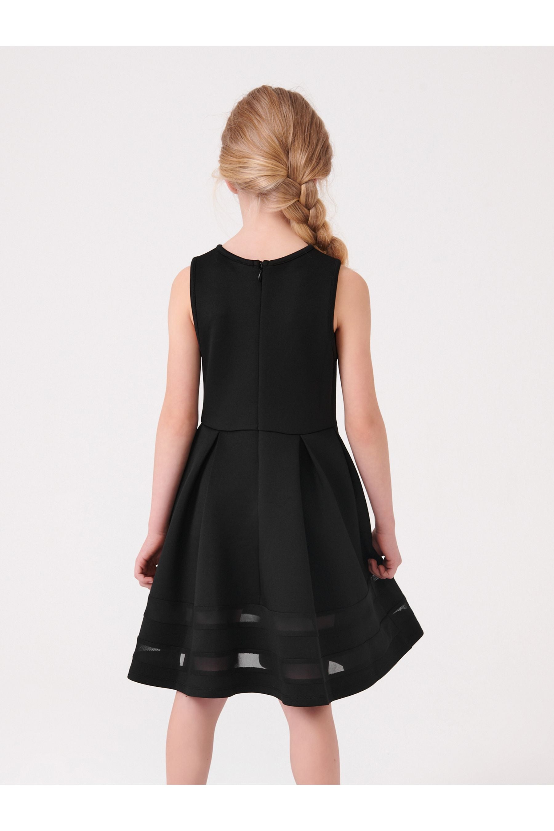 Black Scuba Occasion Dress (3-16yrs)