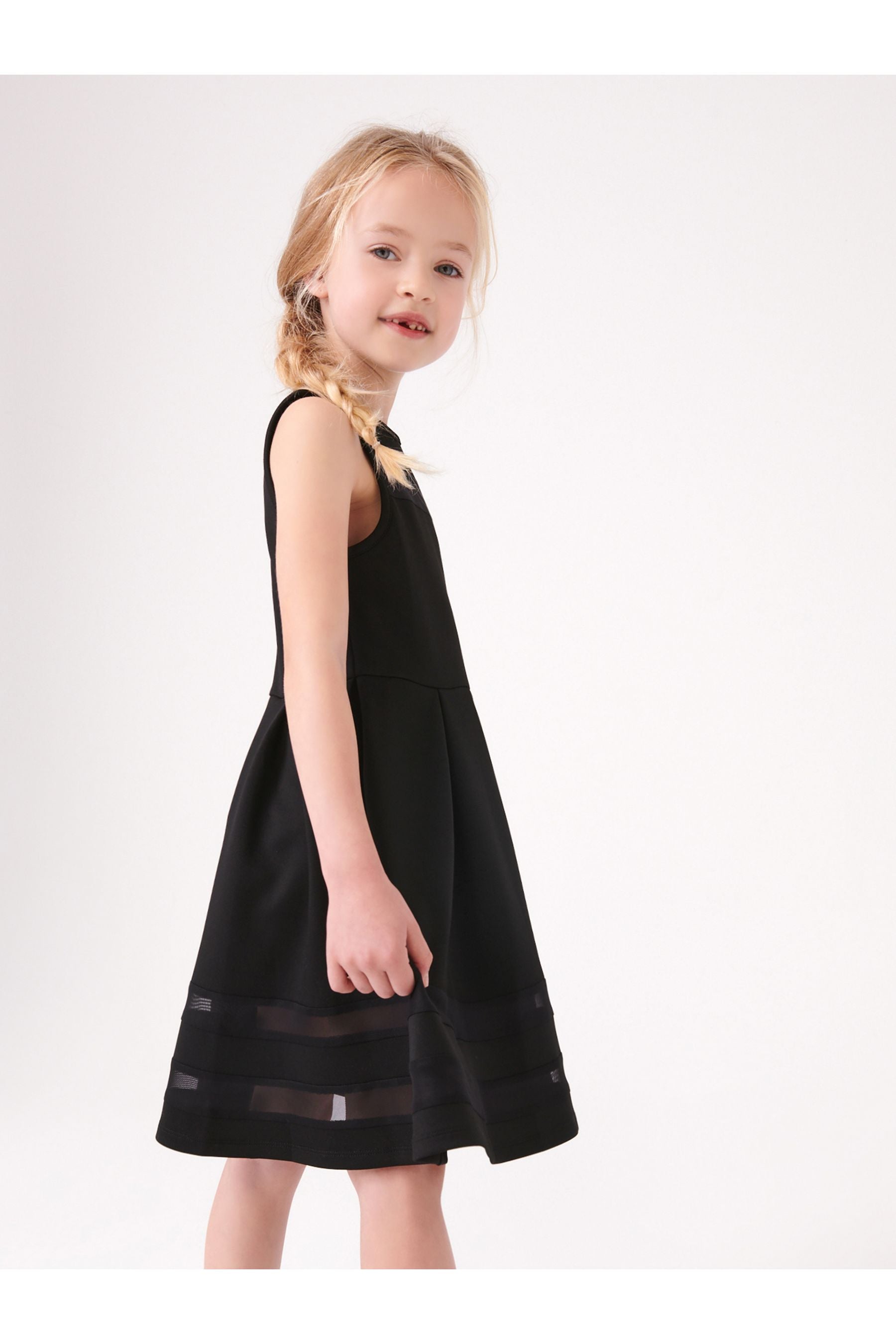 Black Scuba Occasion Dress (3-16yrs)