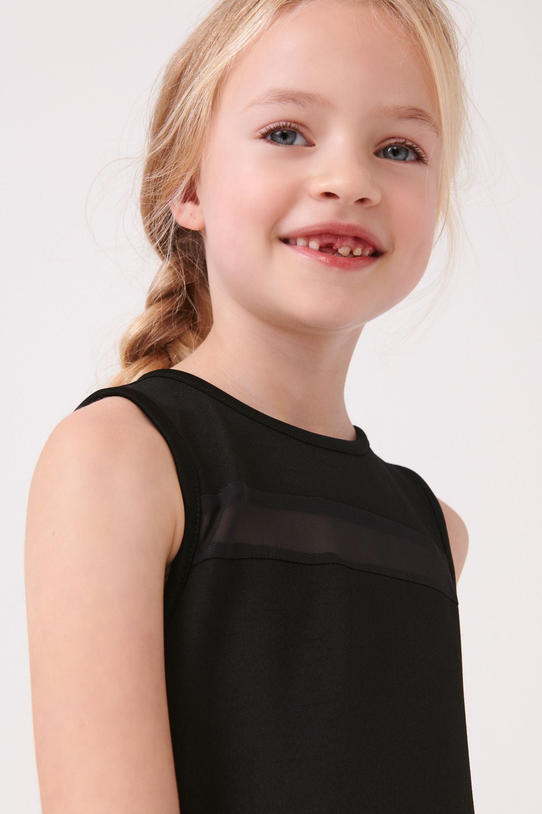 Black Scuba Occasion Dress (3-16yrs)