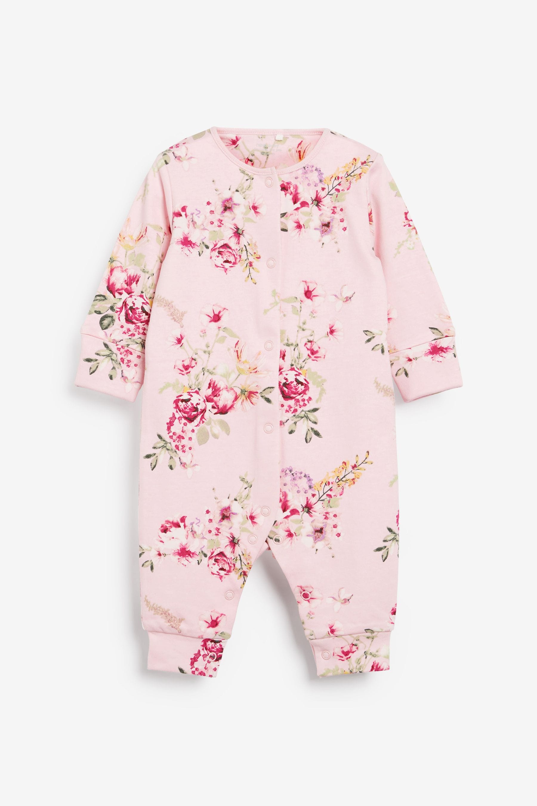 Bright Floral Footless Baby 5 Pack Printed Footless Sleepsuits (0mths-3yrs)