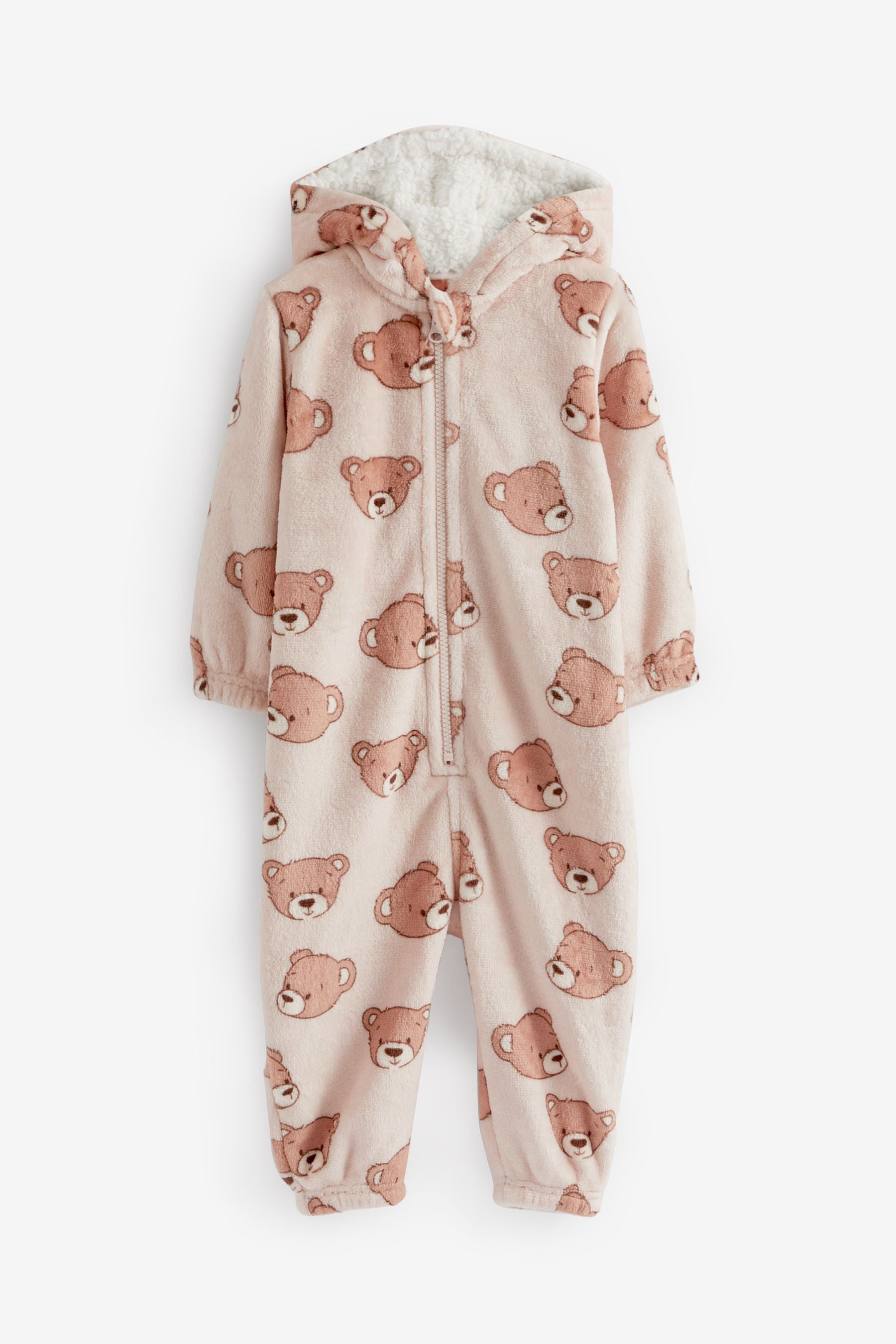 Beige Bear Fleece All-In-One (9mths-16yrs)