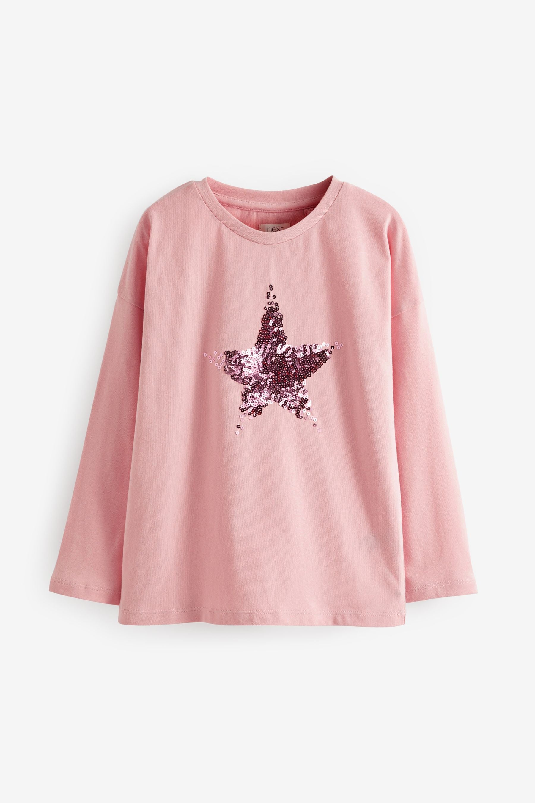 Pink Star Nxt Long Sleeve Sequin T-Shirt (3-16yrs)