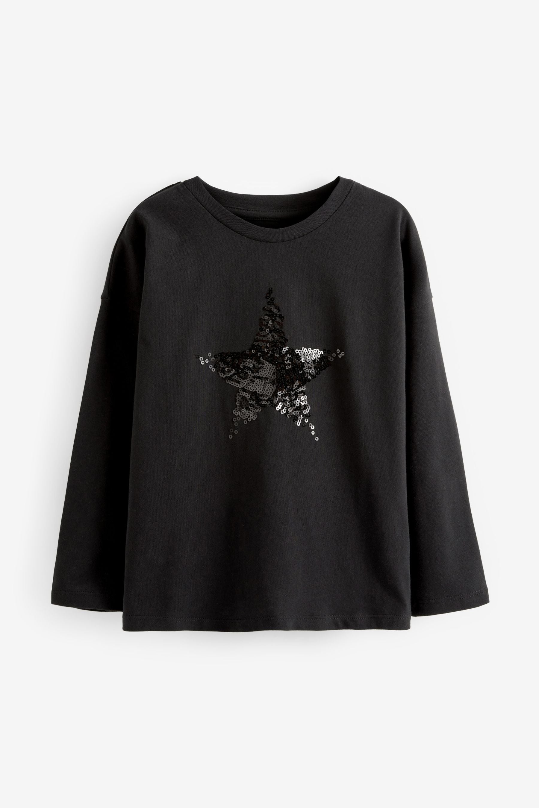 Black Star Nxt Long Sleeve Sequin T-Shirt (3-16yrs)