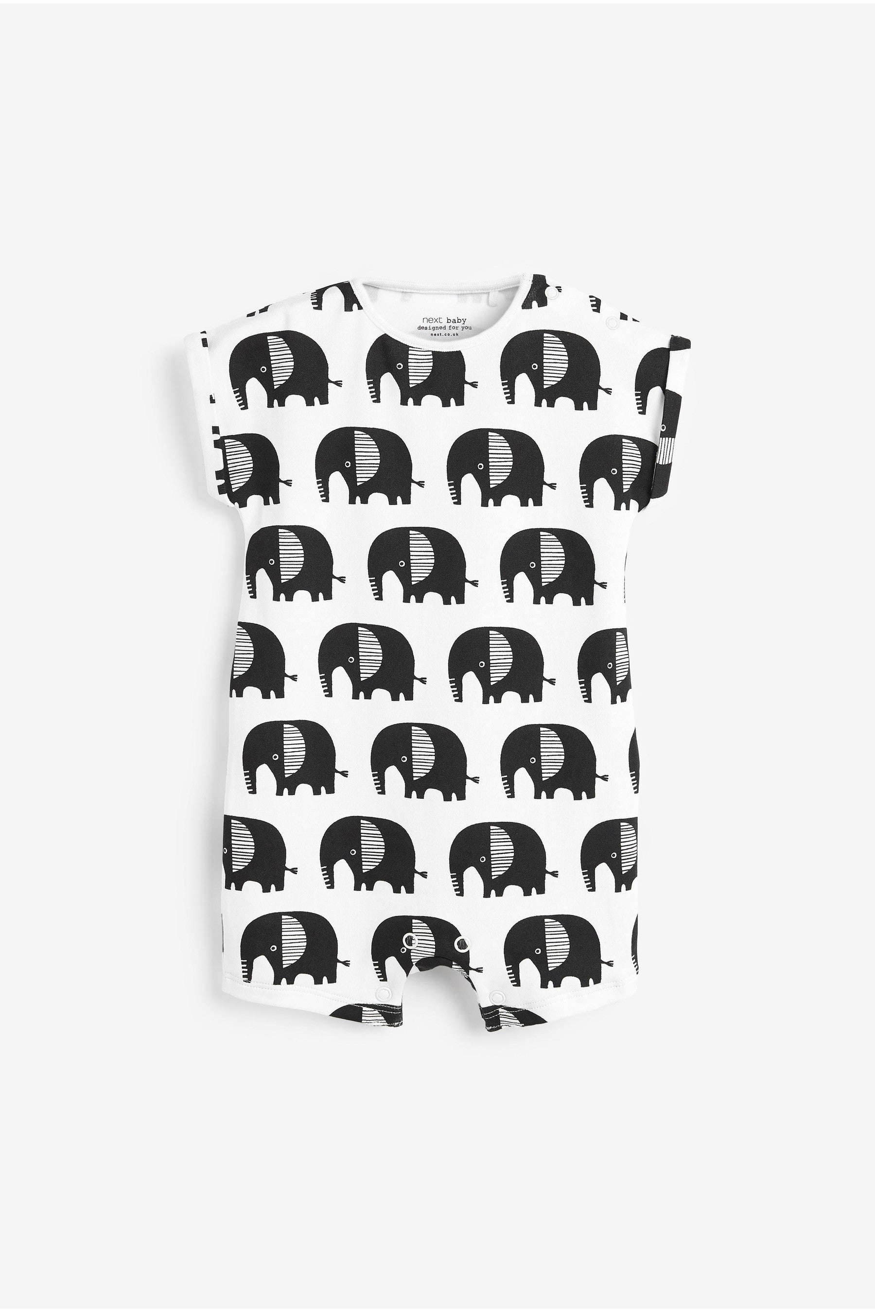 Monochrome 5 Pack Print Rompers (0mths-3yrs)