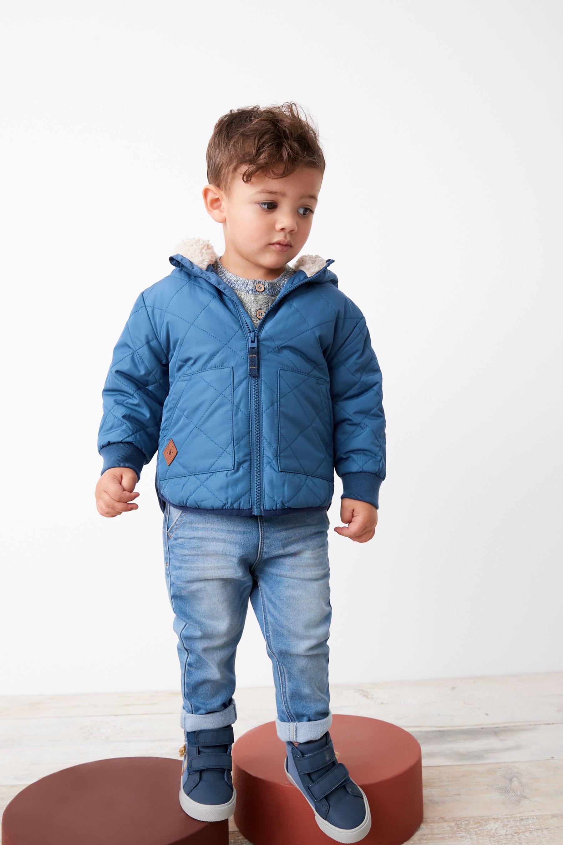 Blue Quilted Coat (3mths-7yrs)