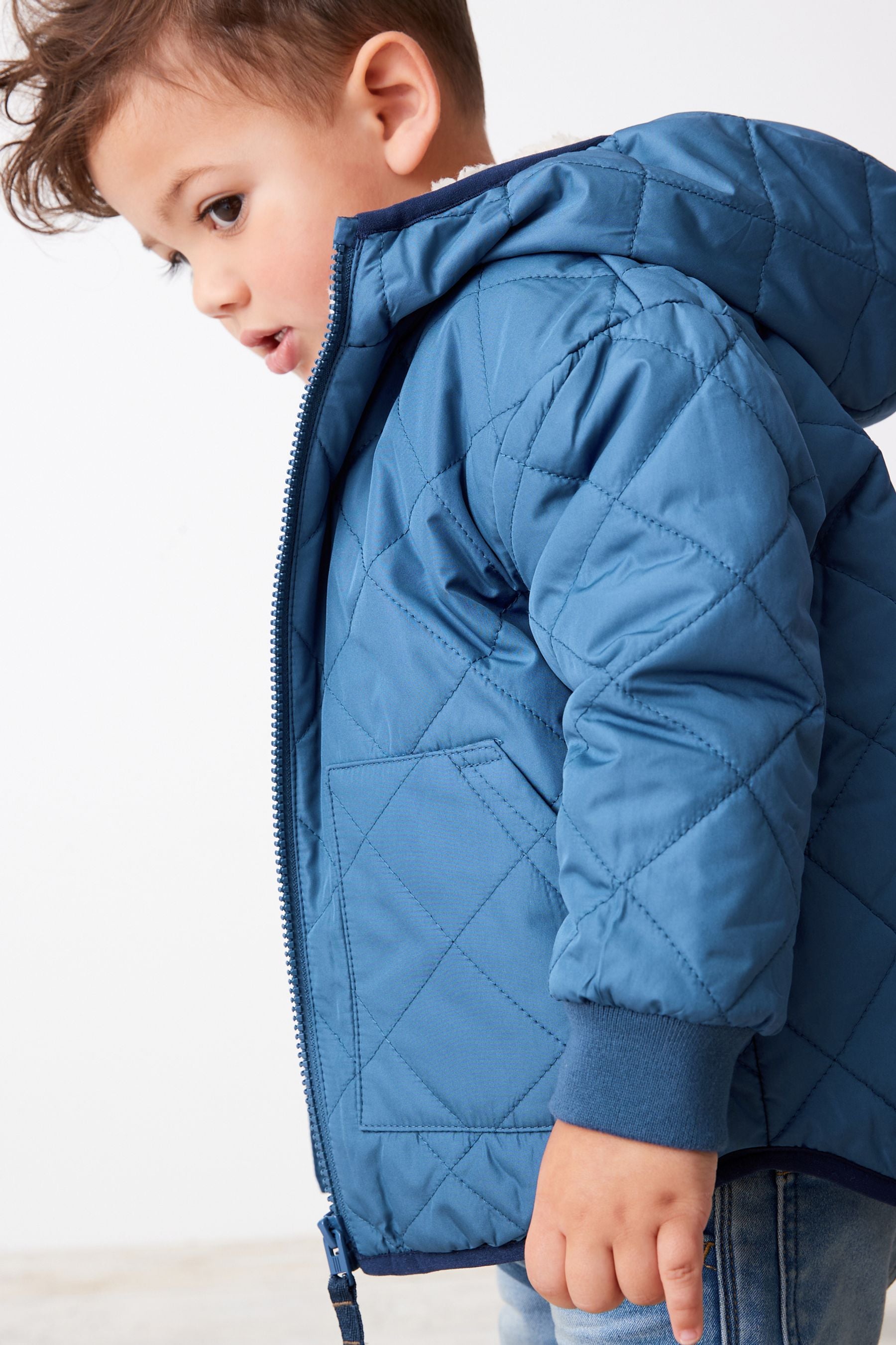 Blue Quilted Coat (3mths-7yrs)