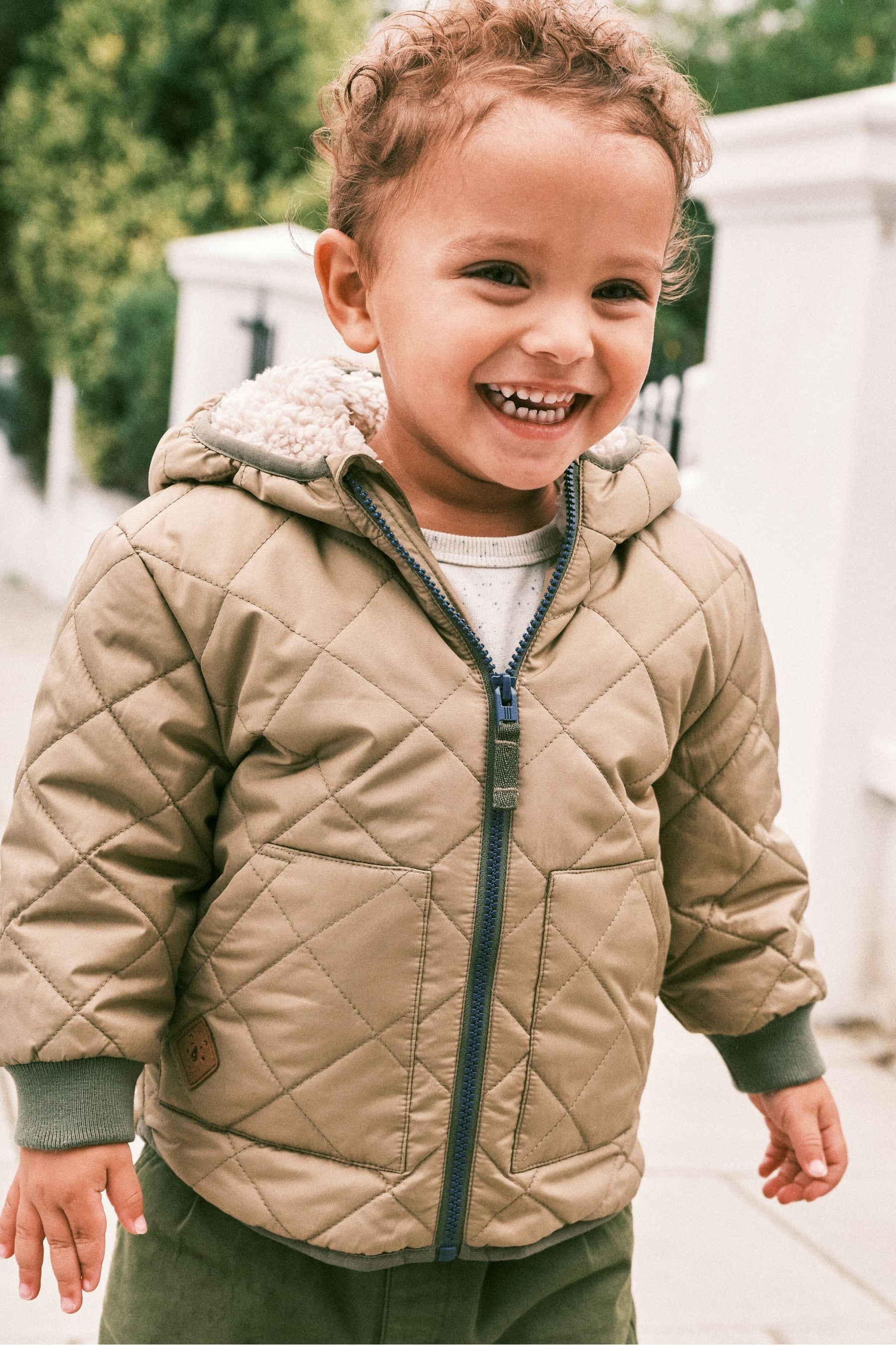 Stone Natural Quilted Coat (3mths-7yrs)