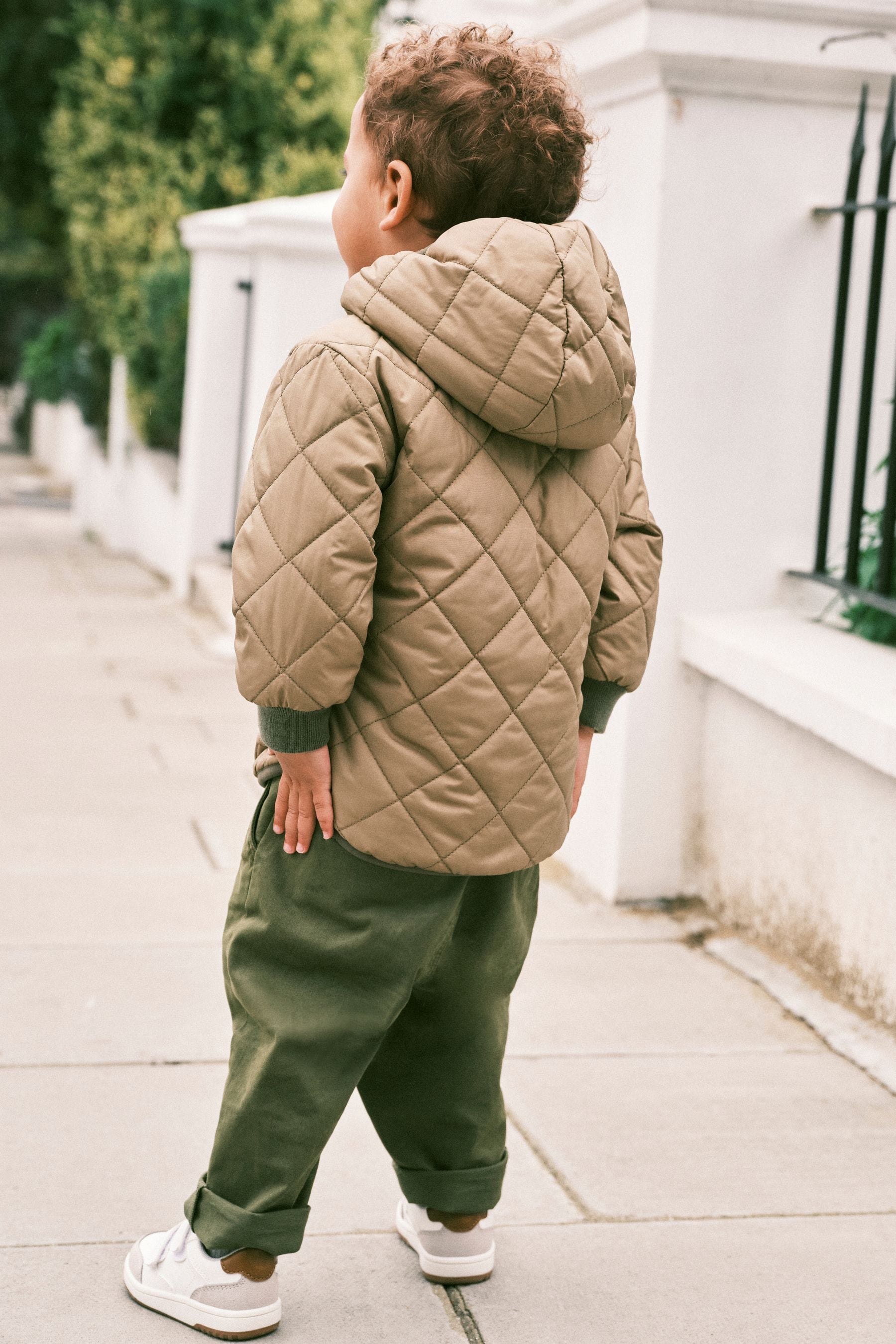 Stone Natural Quilted Coat (3mths-7yrs)