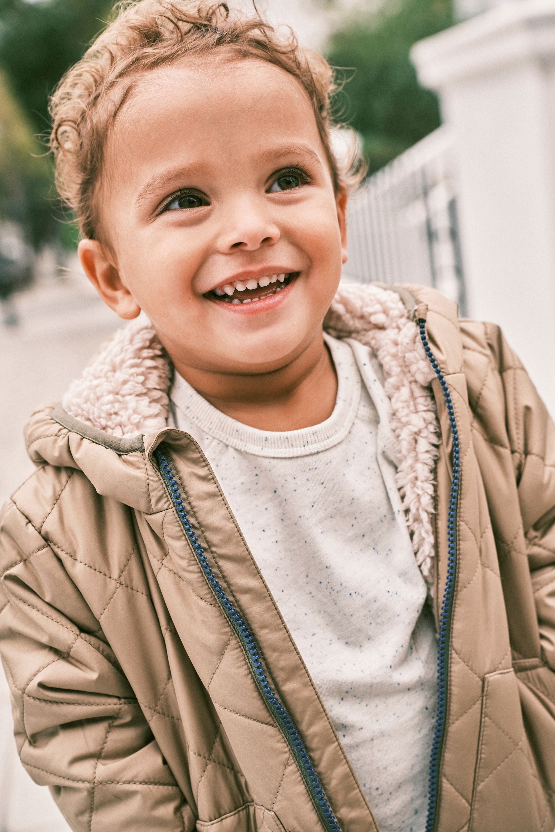 Stone Natural Quilted Coat (3mths-7yrs)