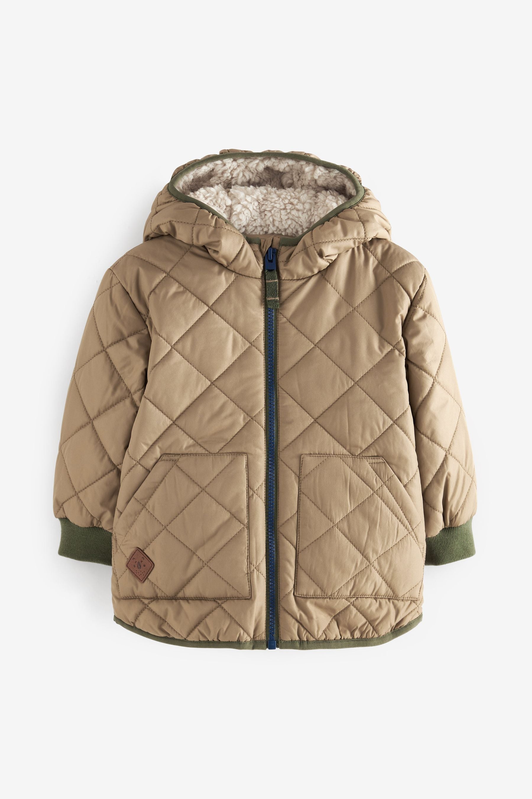 Stone Natural Quilted Coat (3mths-7yrs)