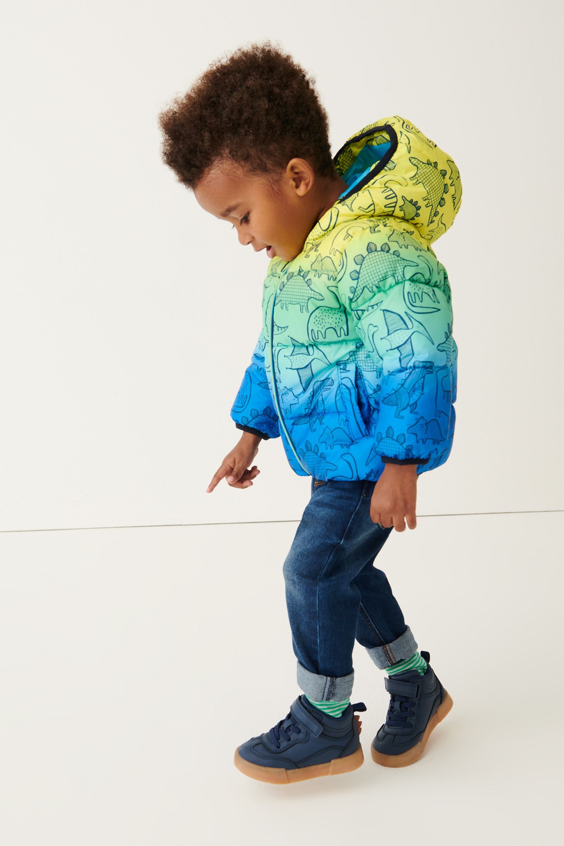 Dip Dye Blue Padded Coat (3mths-7yrs)